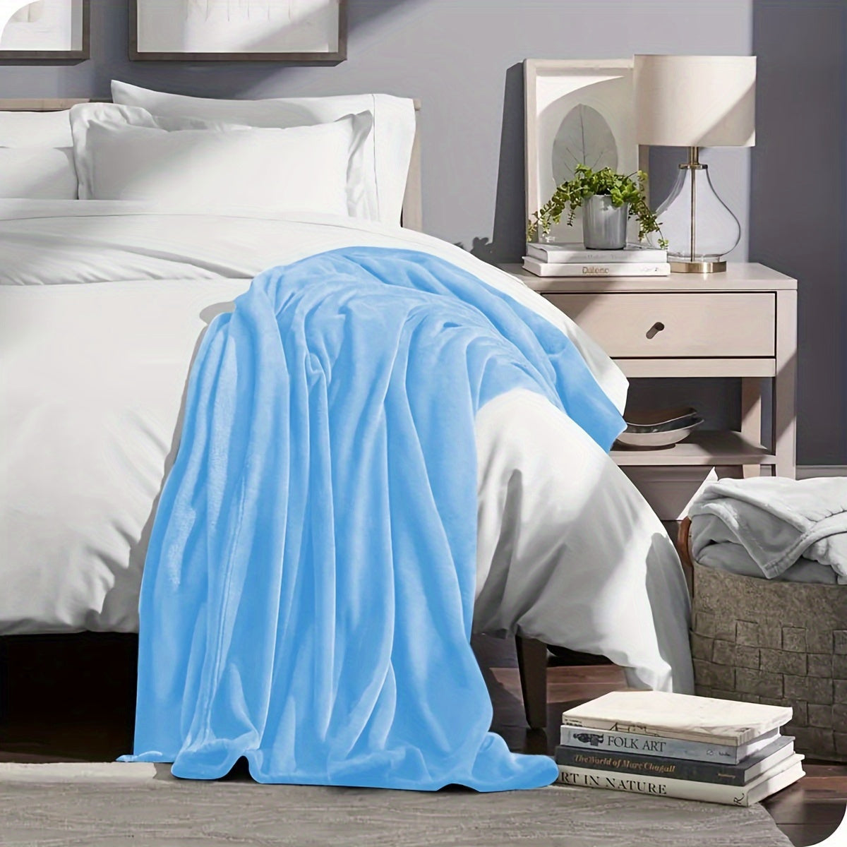 AlbaNest - Soft Flannel Fleece Throw for Sofa and Bed