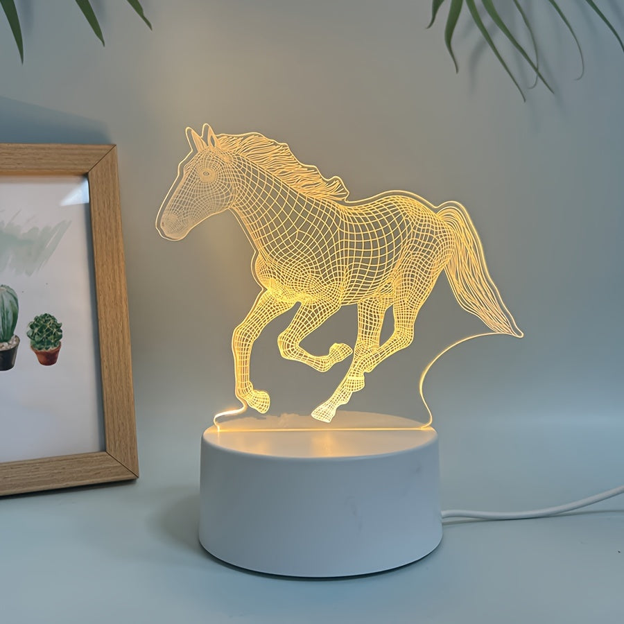 EquineGlow - Geometric Horse LED Night Light