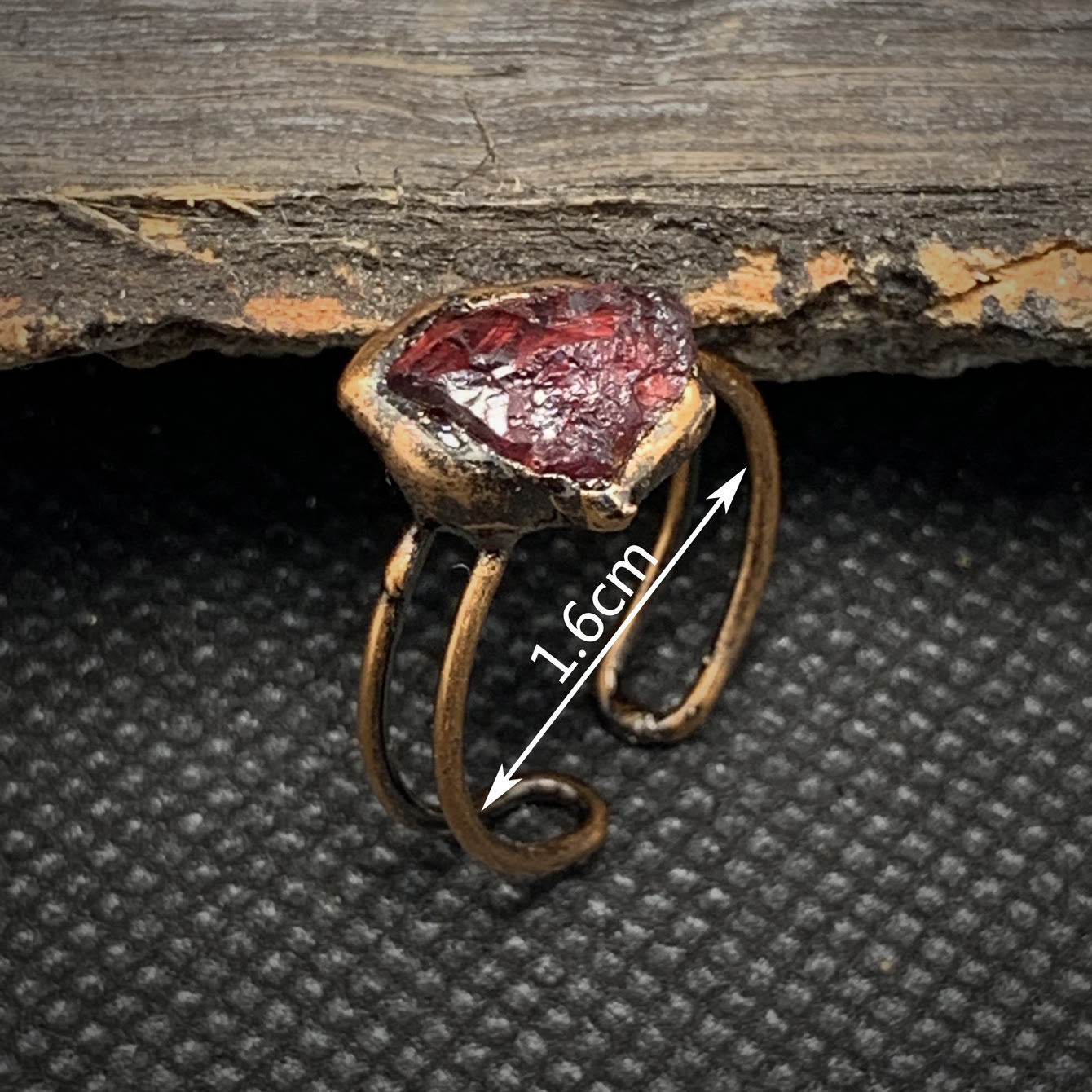 Selina - Bague pierre de naissance naturelle brute réglable