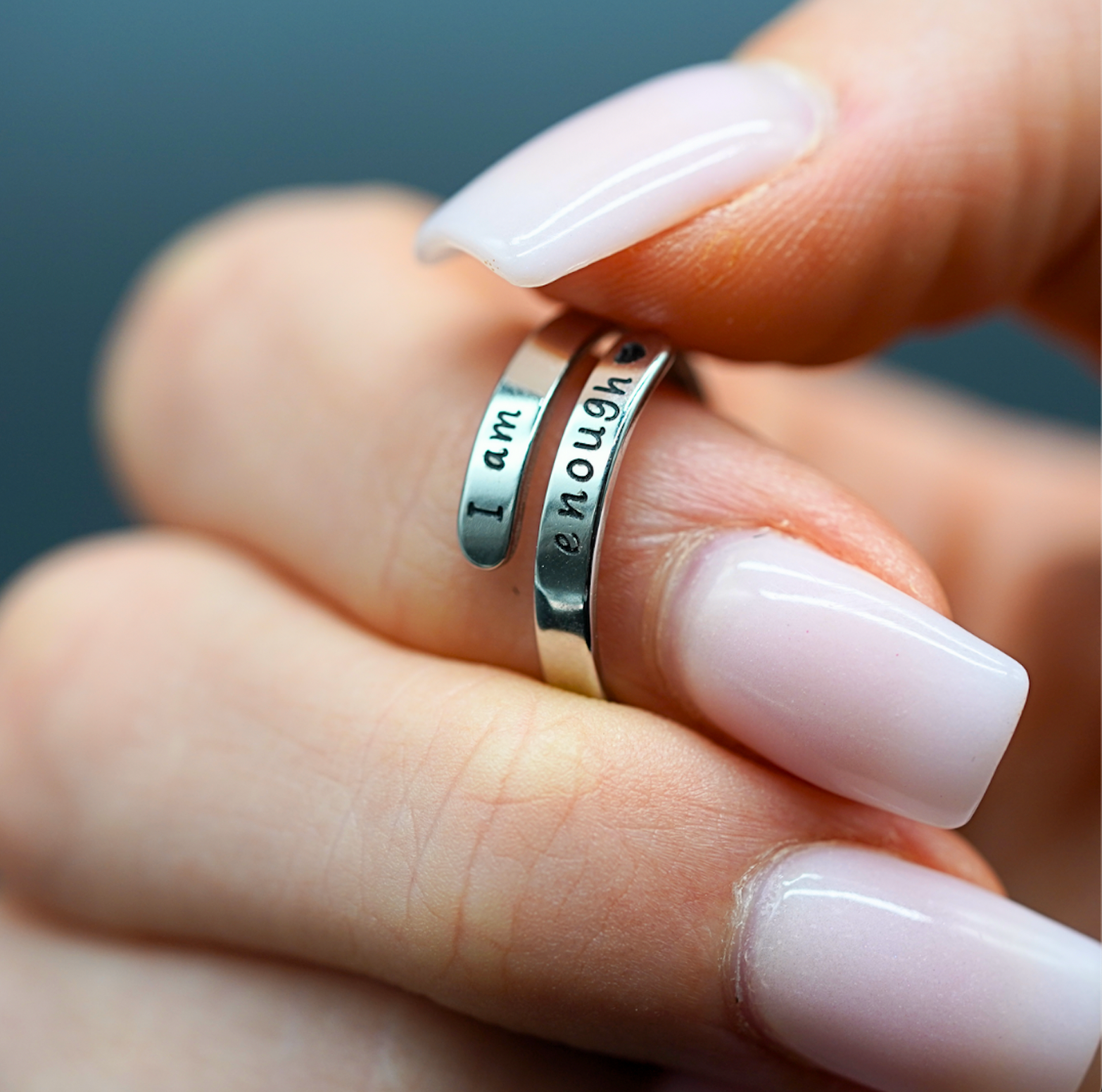 I Am Enough - Engraved Affirmation Band Ring