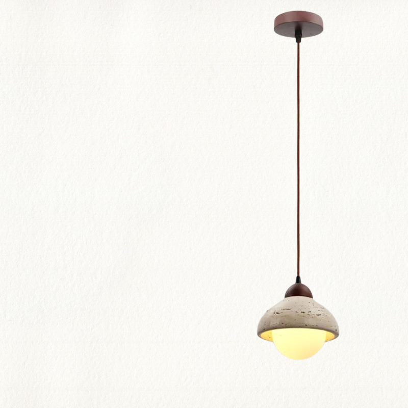 TranquilGlow Chandelier - Wabi-Sabi Stone Chandelier for a Calming Glow