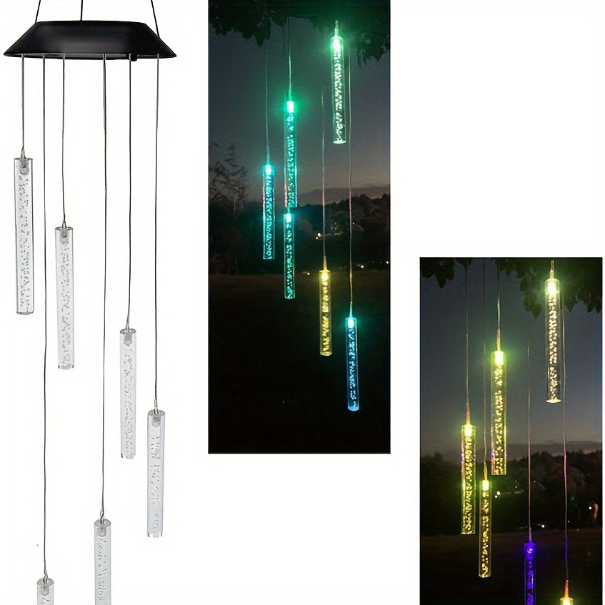 SolarChime - Solar-Powered LED Wind Chime for the Outdoors