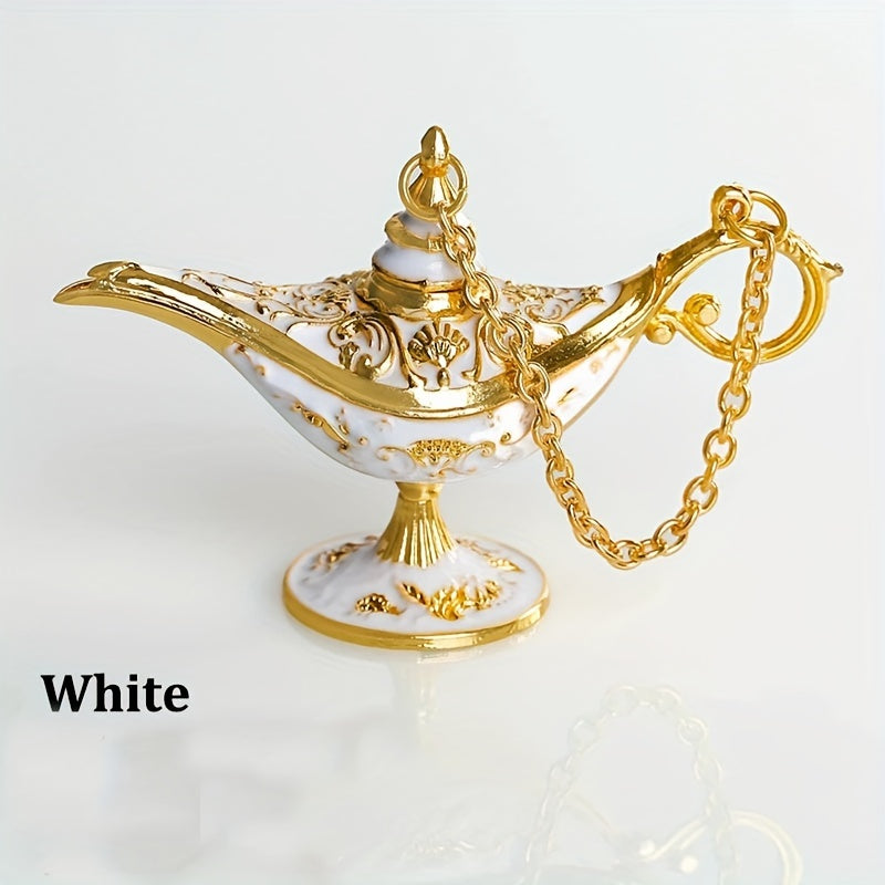 AladdinWish Lamp - Vintage Metal Oil Lamp for Oriental Decor