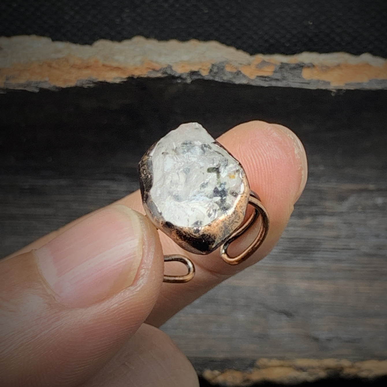 Selina - Bague pierre de naissance naturelle brute réglable