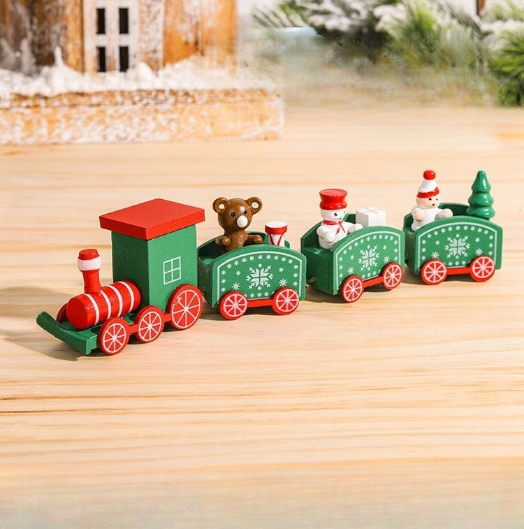 NoelExpress - Wooden Christmas Train Decoration