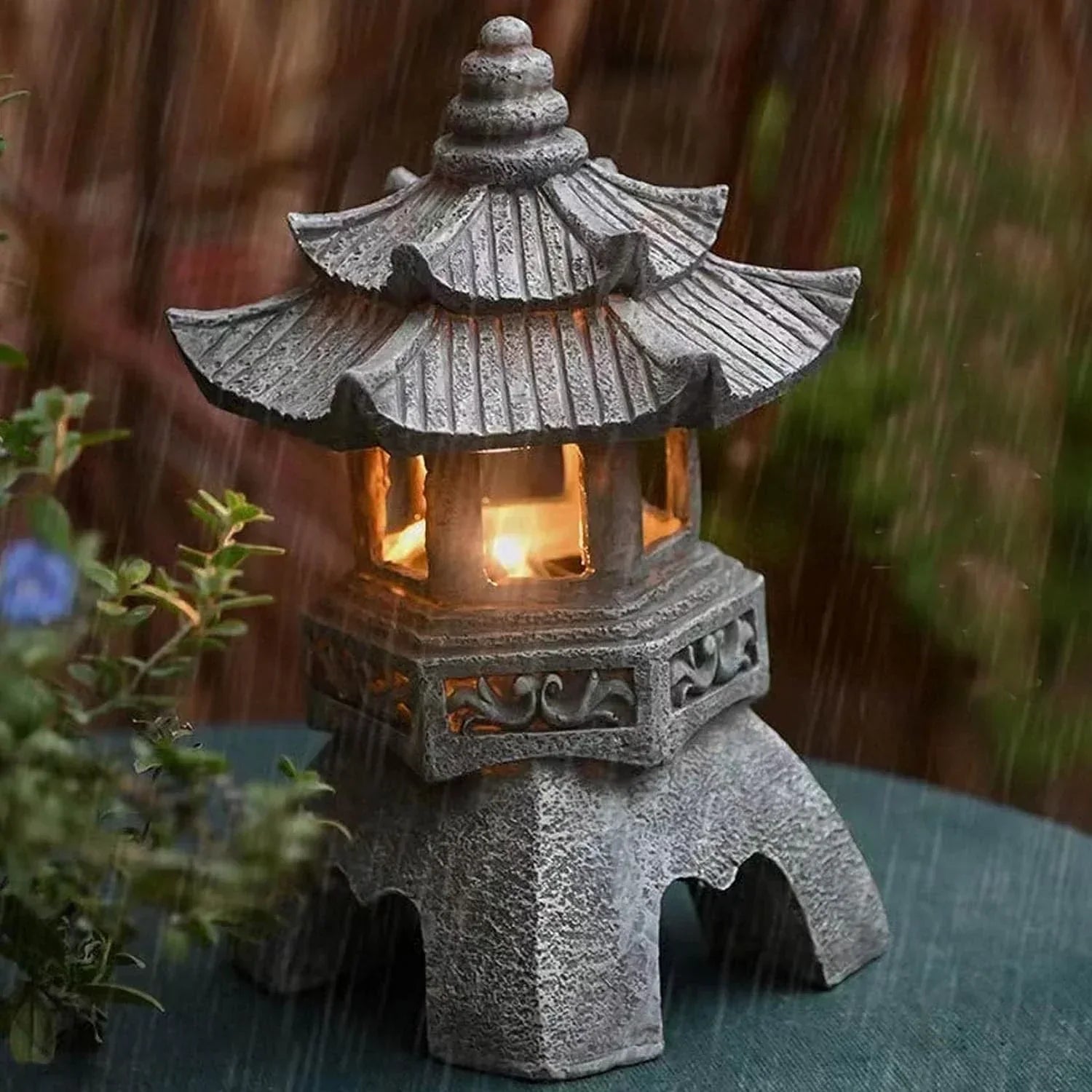 ZenGlow - Lanterne solaire de jardin au style japonais