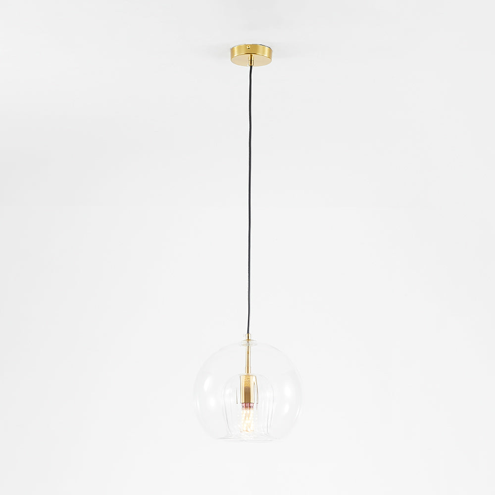 AmberGlow Pendant - Warm Amber Glass Pendant Light