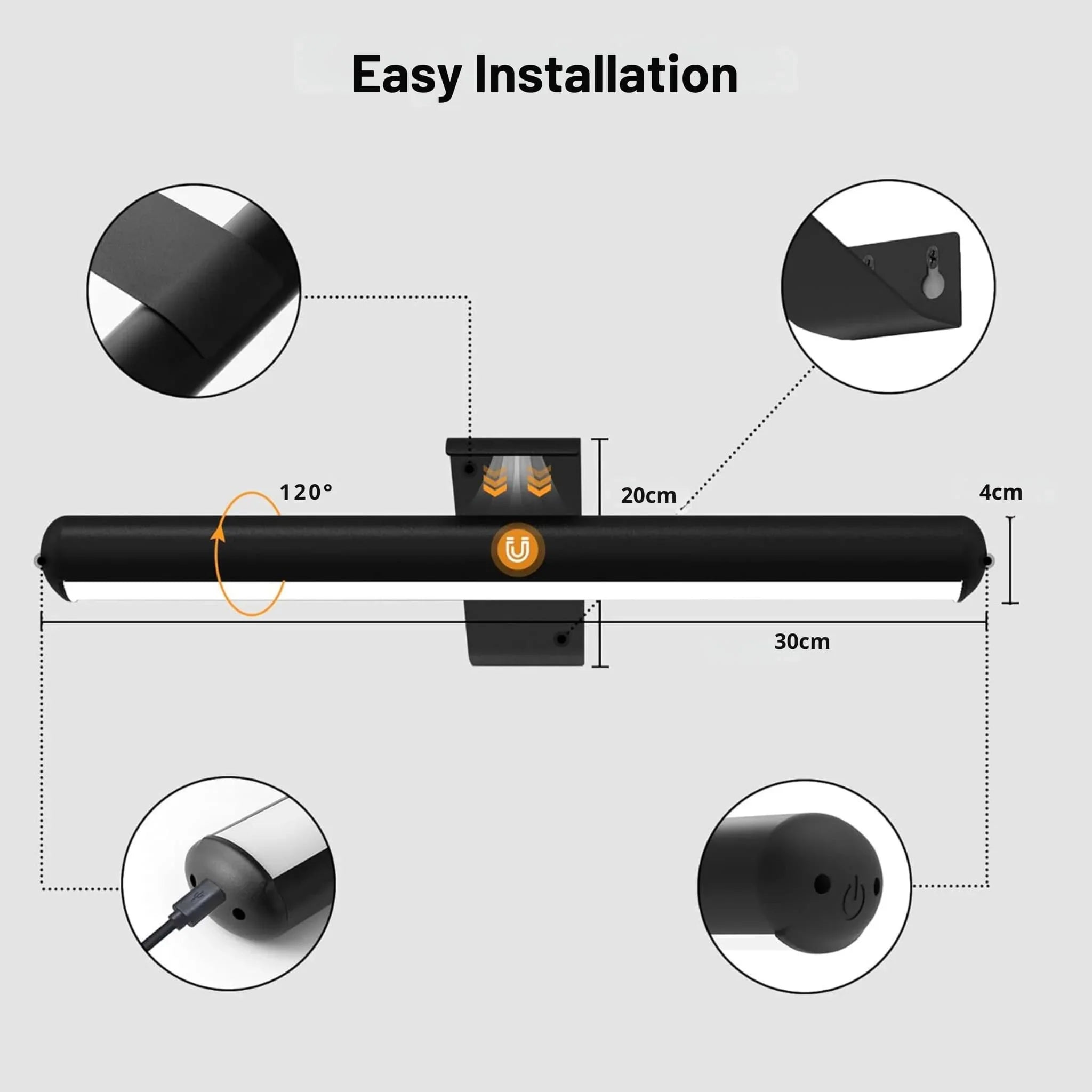 Gallery Light - Lampe Murale Sans Fil Rechargeable pour Tableaux