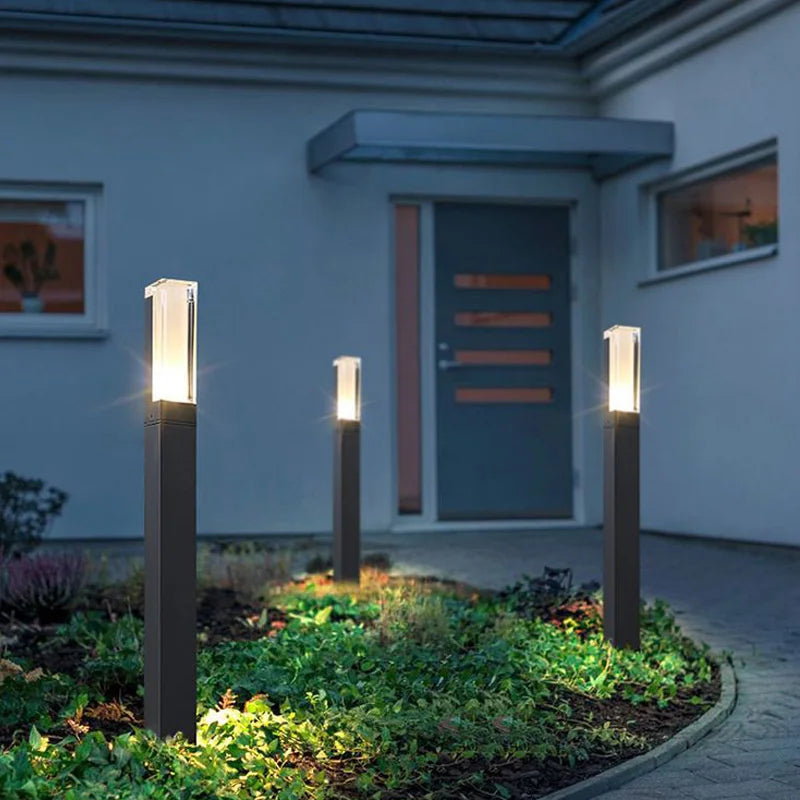 LumiHerbe - Borne LED de Jardin Étanche pour Extérieur