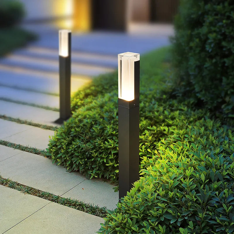 LumiHerbe - Borne LED de Jardin Étanche pour Extérieur