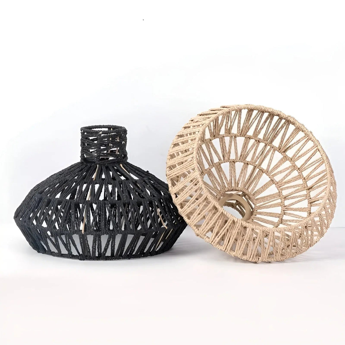 AntiqueWeave - Handwoven Vintage Rattan Pendant Light