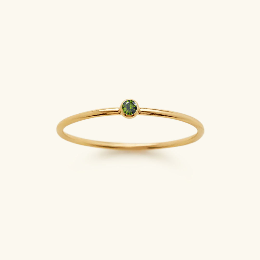 Bague Pierre de Naissance Celestia - Argent Plaqué Doré