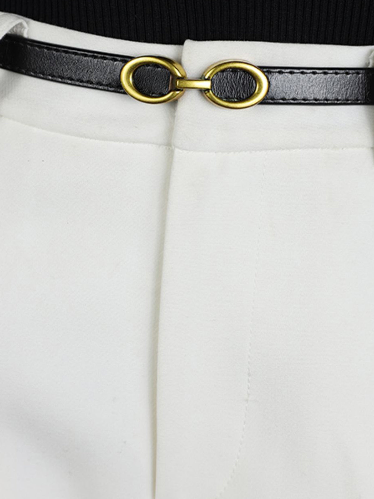 LuxeRing Belt - Ceinture Cuir Femme Boucle Anneau