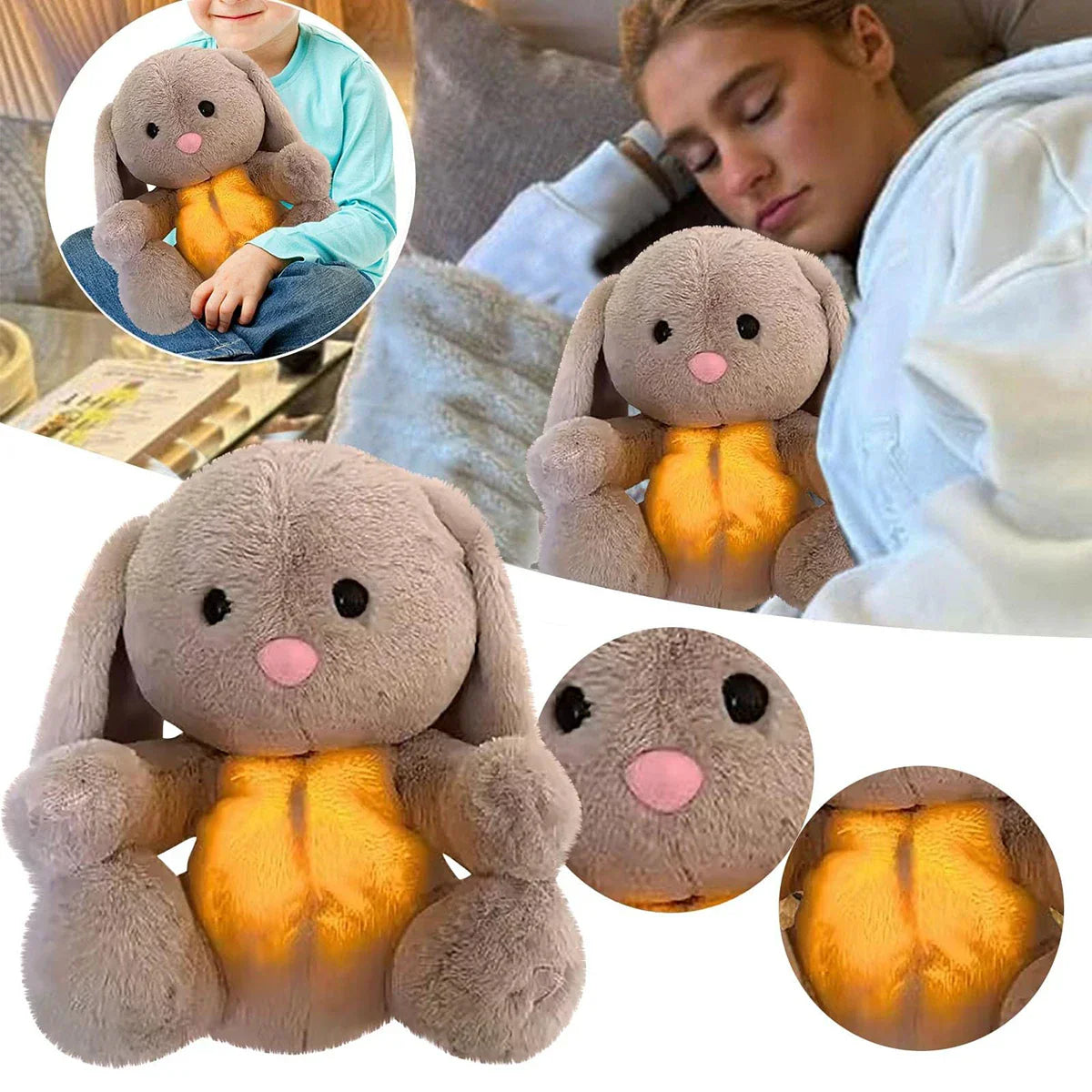 Soothing Bunny - Breathing Plush for Baby Calm