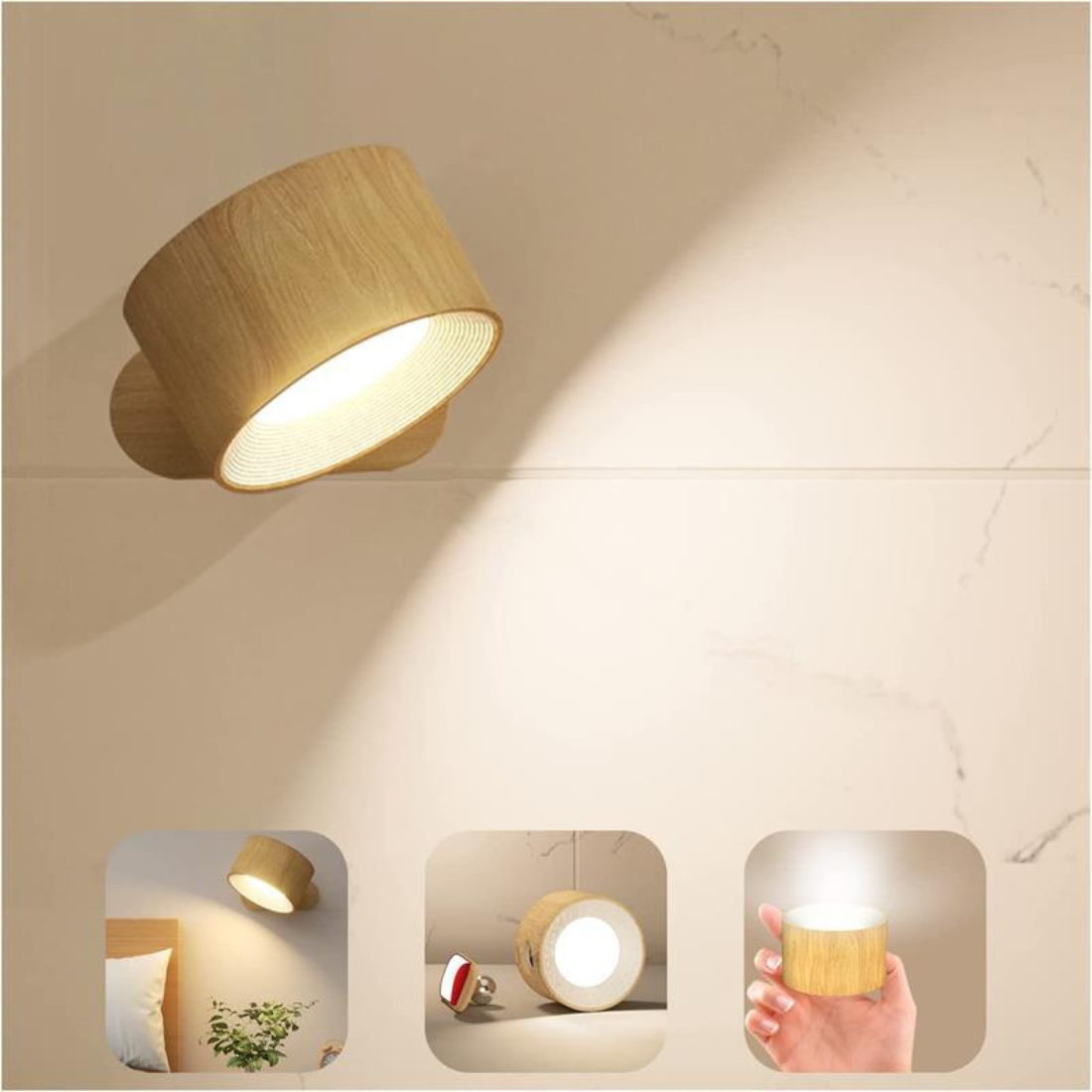 FlexiLamp - Rechargeable Wireless 360° LED Wall Light