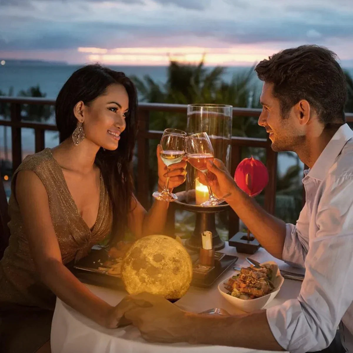 LunaGlow - Lampe lune LED d'ambiance pour intérieur