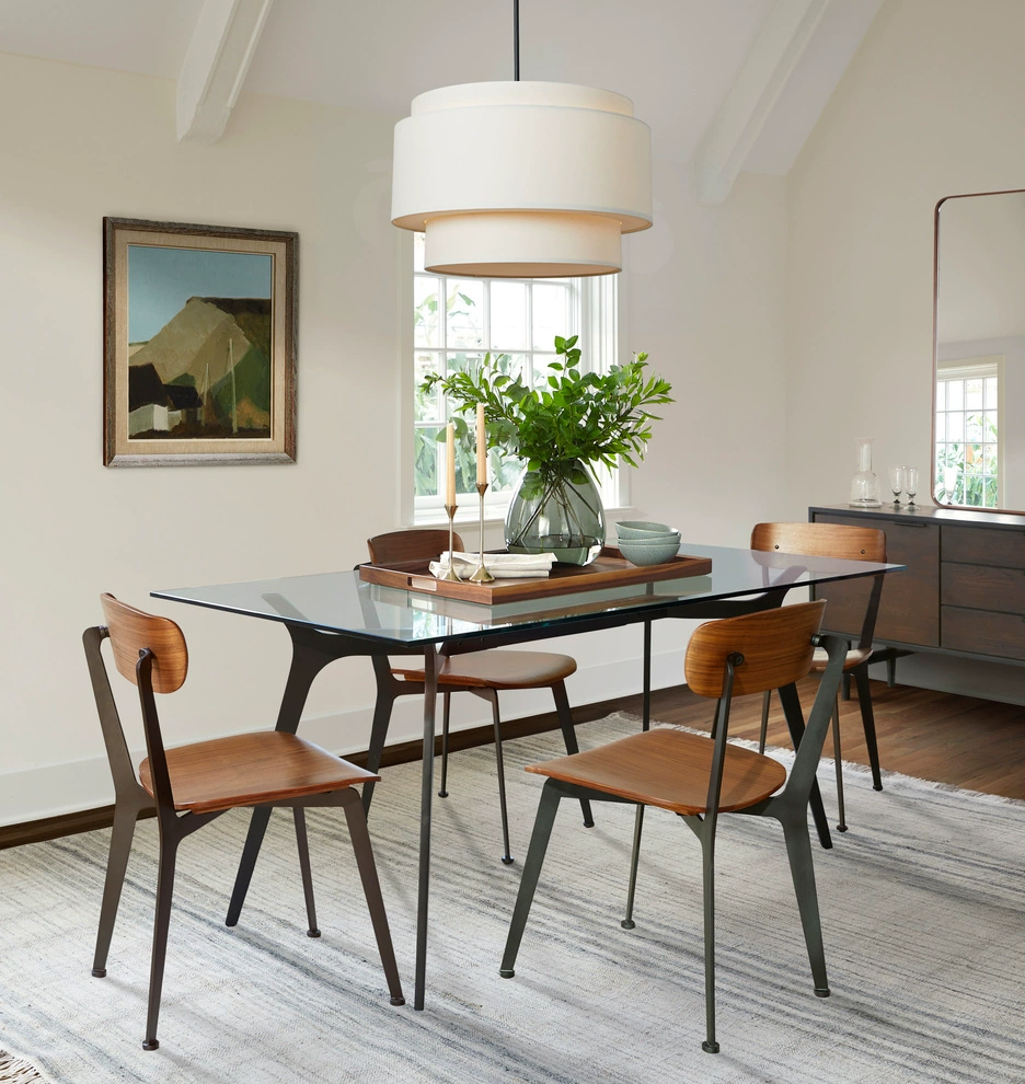 EleganceLuxe Light - Beige Linen Bauhaus Pendant
