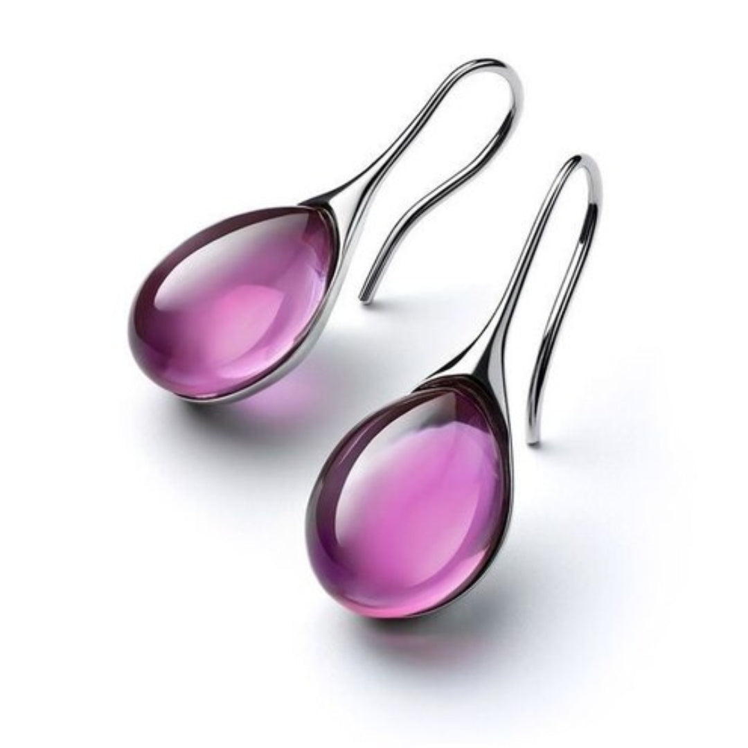 Boucles d'Oreilles Goutte Cristal Celestina - Tendance