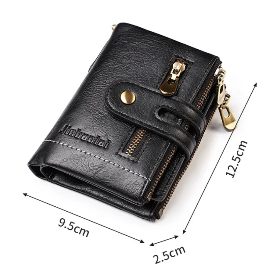 VintageCraft - Portefeuille Cuir Vintage à Chaîne