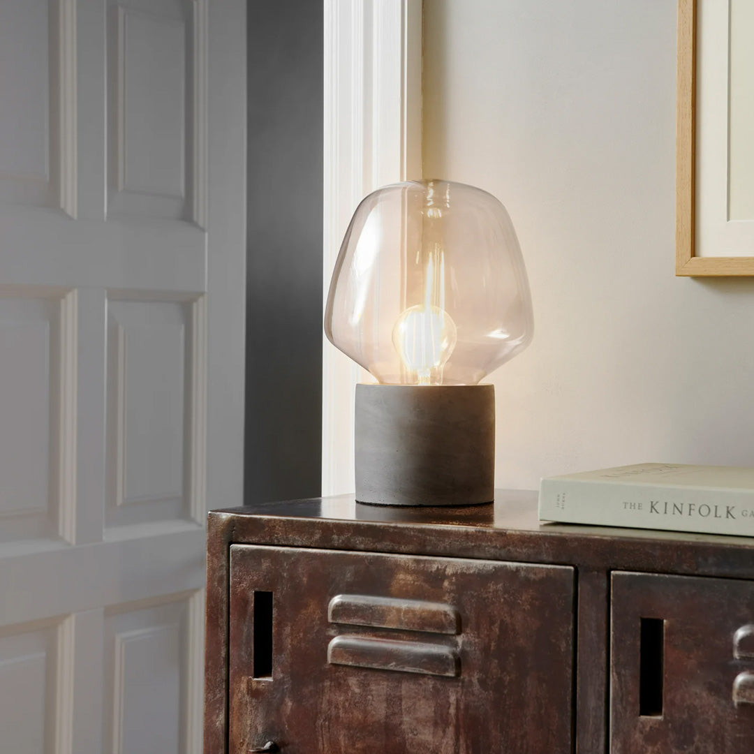 SoftStone Aura - Hand-Blown Glass Table Lamp