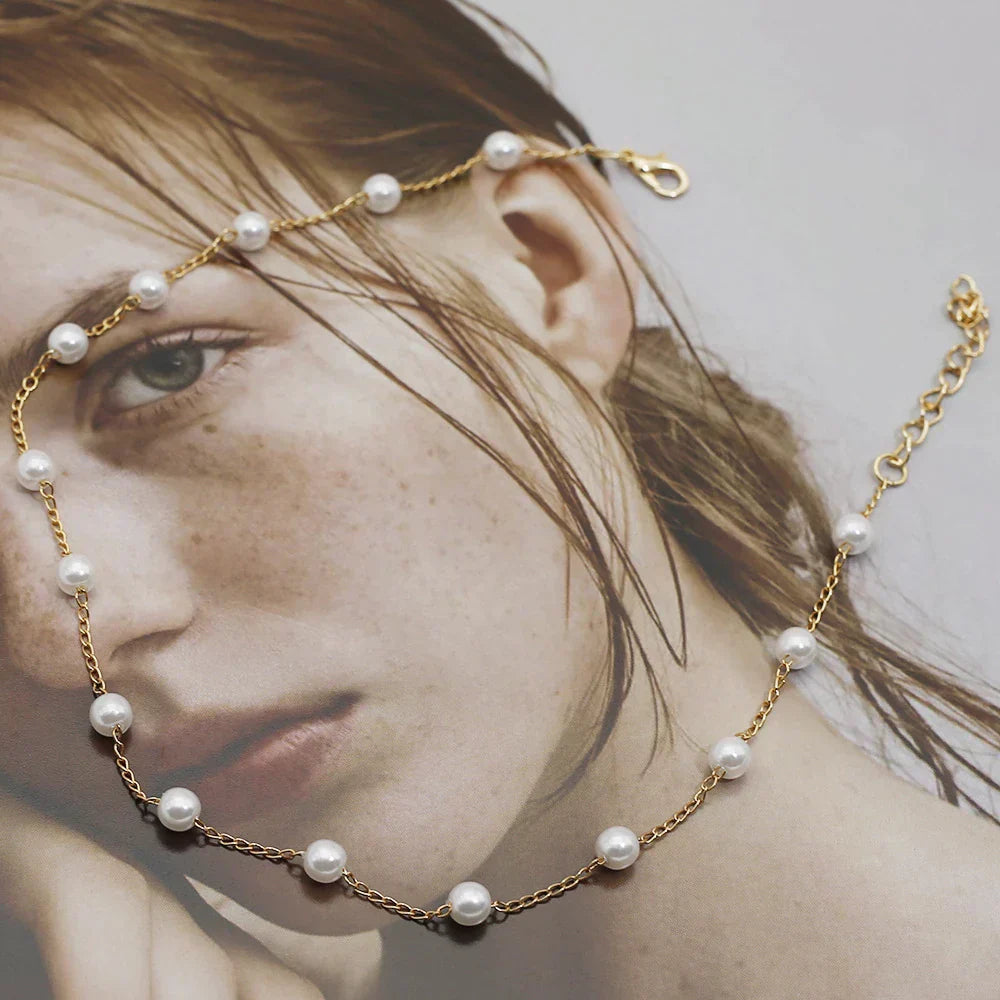 Marilena - Luxurious Gold Pearl Necklace