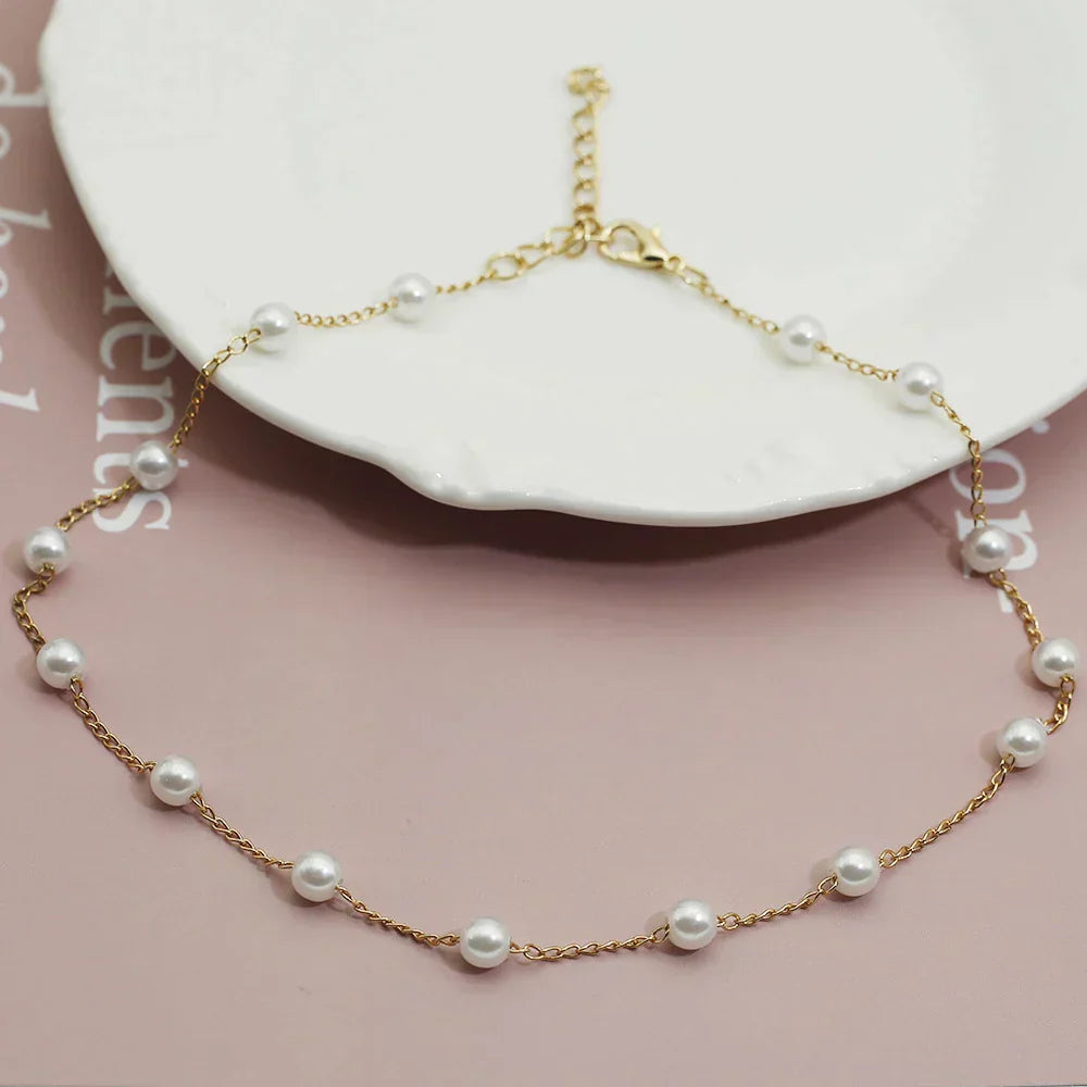 Marilena - Luxurious Gold Pearl Necklace