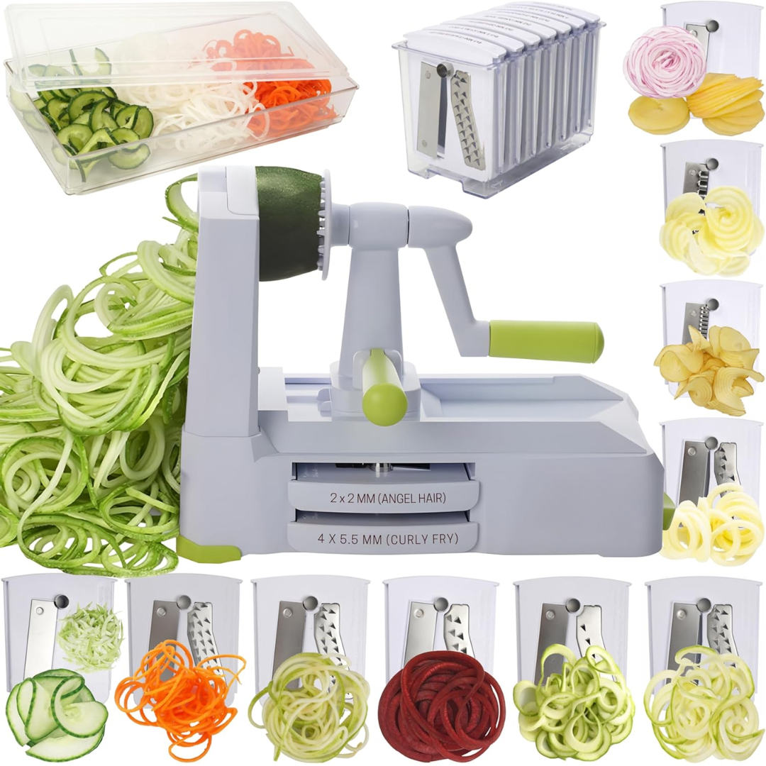 Coupé Légumes | Coupe-Vegetaux 5 Pièces avec Lames Interchangeables | Outil Pratique pour Repas Sains 9