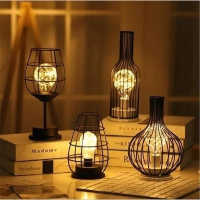 RetroEra - Minimalist Hollow-Out Retro Table Lamp