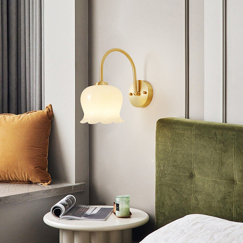 Norette - Elegant Floral Glass Wall Sconce