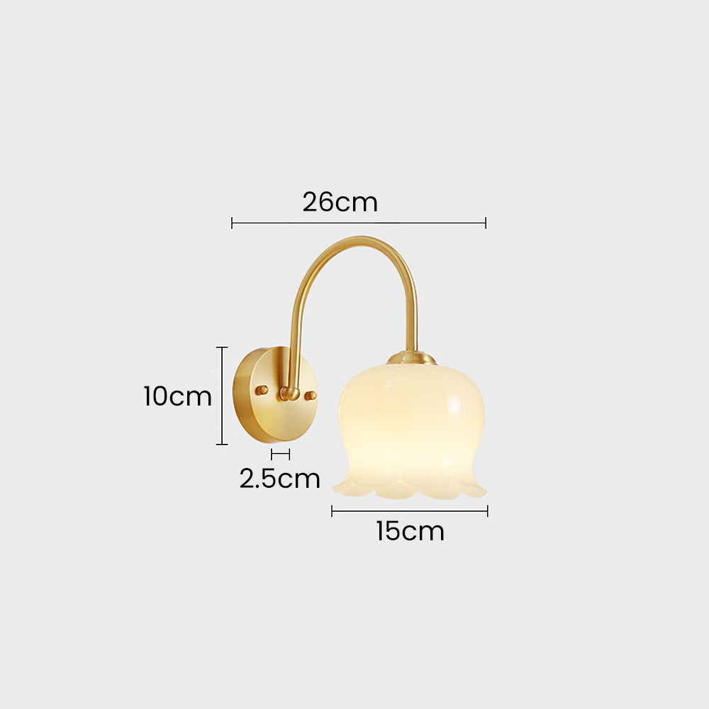 Norette - Elegant Floral Glass Wall Sconce