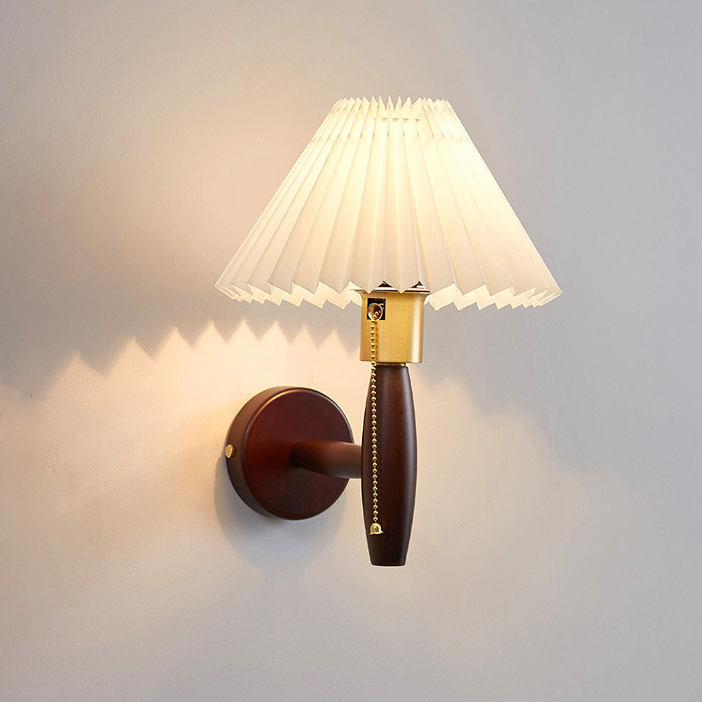 TimberGlow - Applique Murale Classique en Bois de Noyer