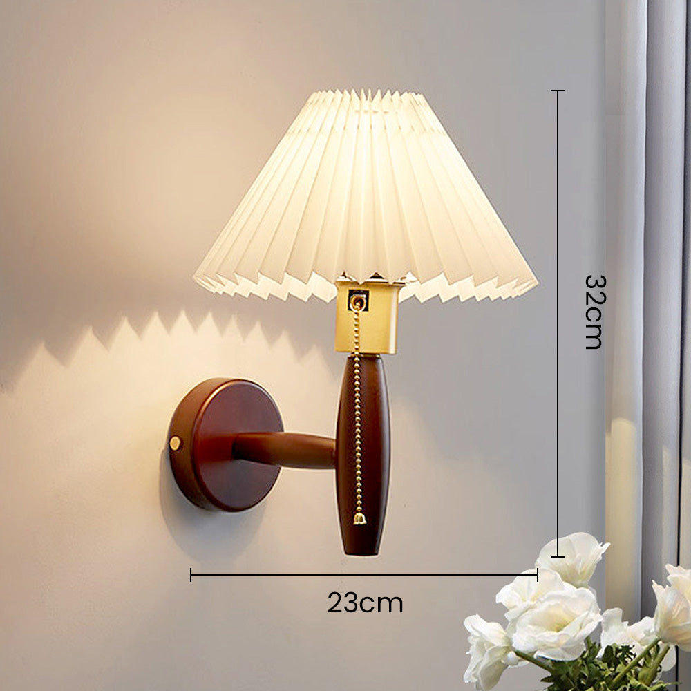 TimberGlow - Applique Murale Classique en Bois de Noyer