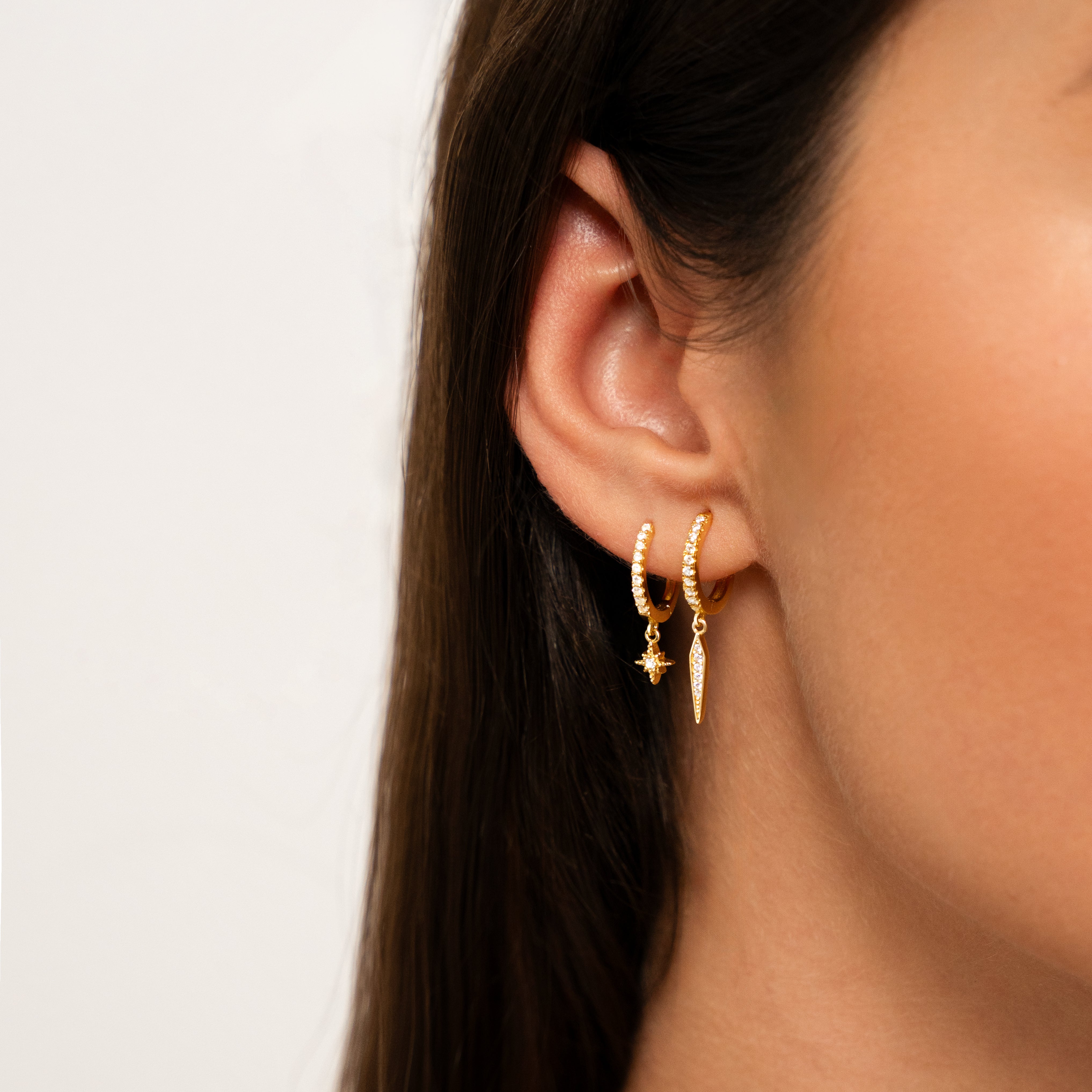 Celestia - Galaxy Star Earrings with Sparkling Zirconia