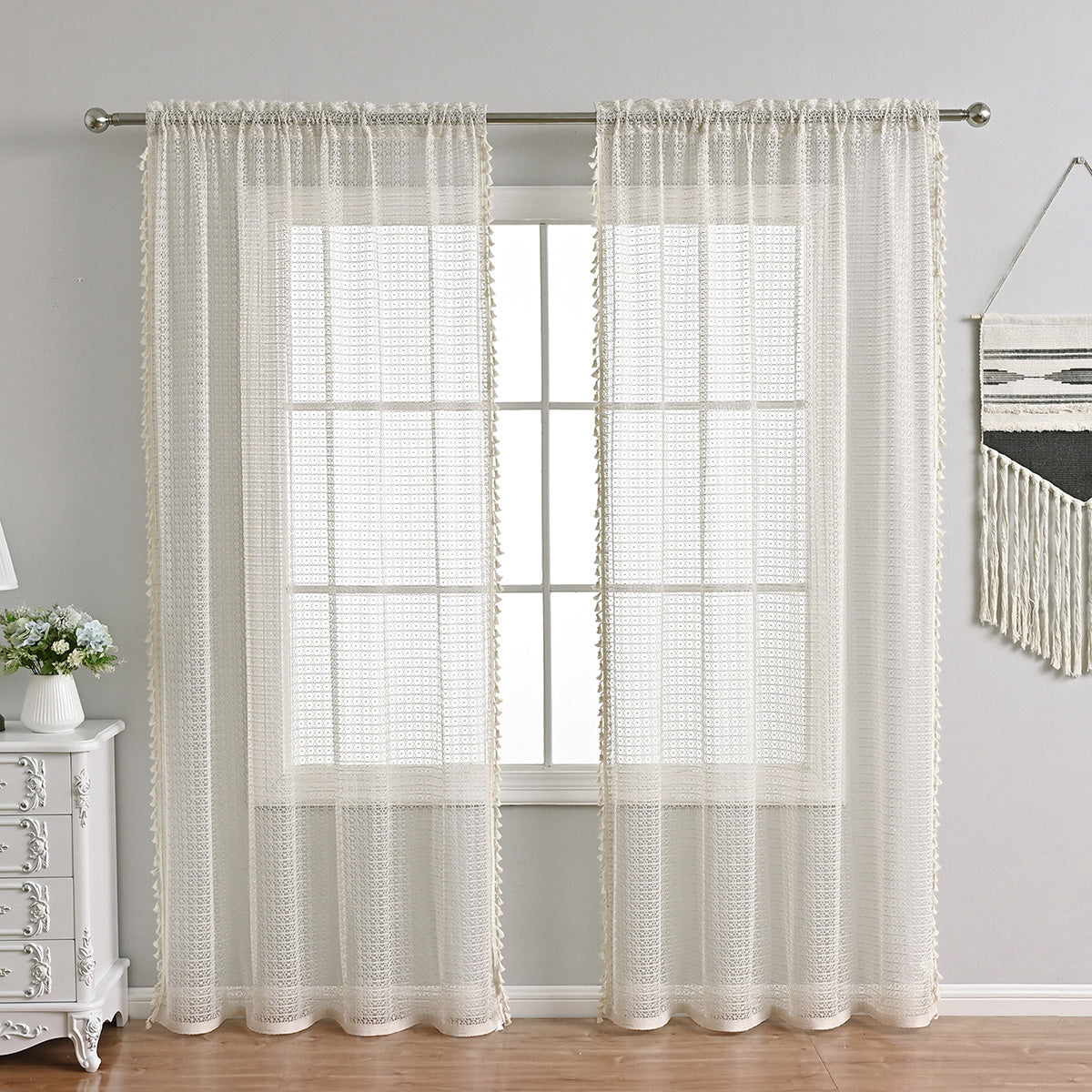 NatureGlow Curtains - Luxury Beige Curtains for Bedroom and Living Room