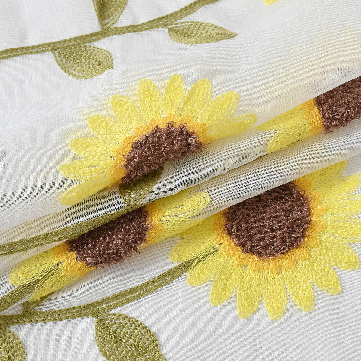 Harvestbloom - Rustic Sunflower Print Curtains