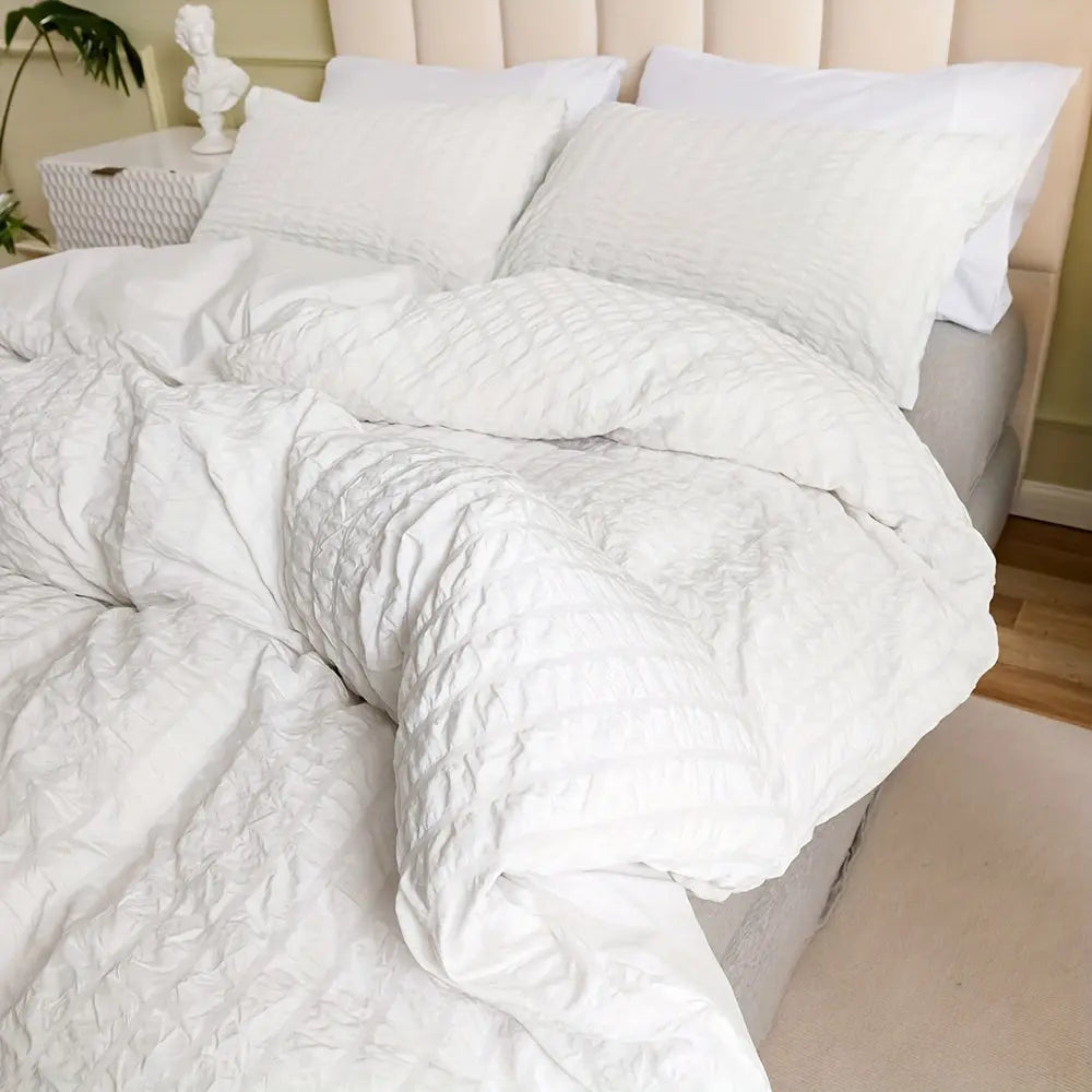 Cozyhaus Crinkle Duvet Cover - Modern Comfort for a Cozy Bed