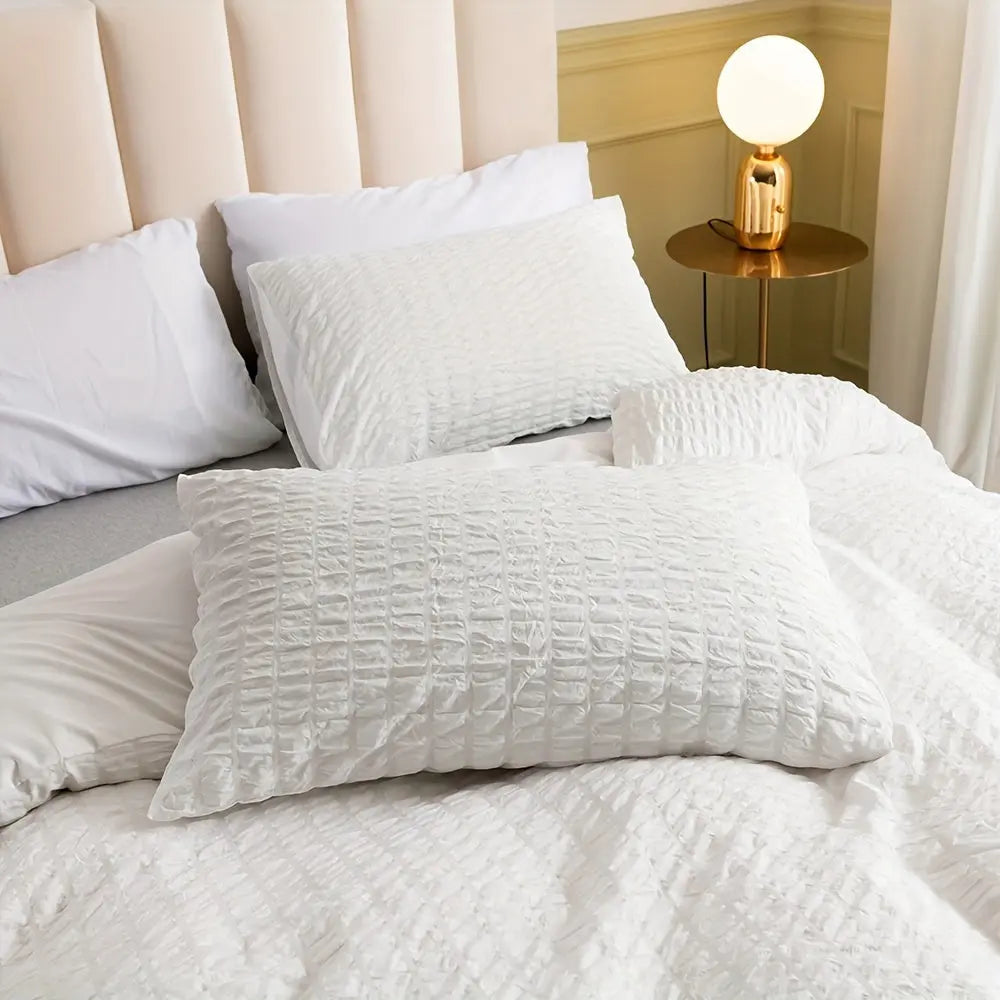 Cozyhaus Crinkle Duvet Cover - Modern Comfort for a Cozy Bed