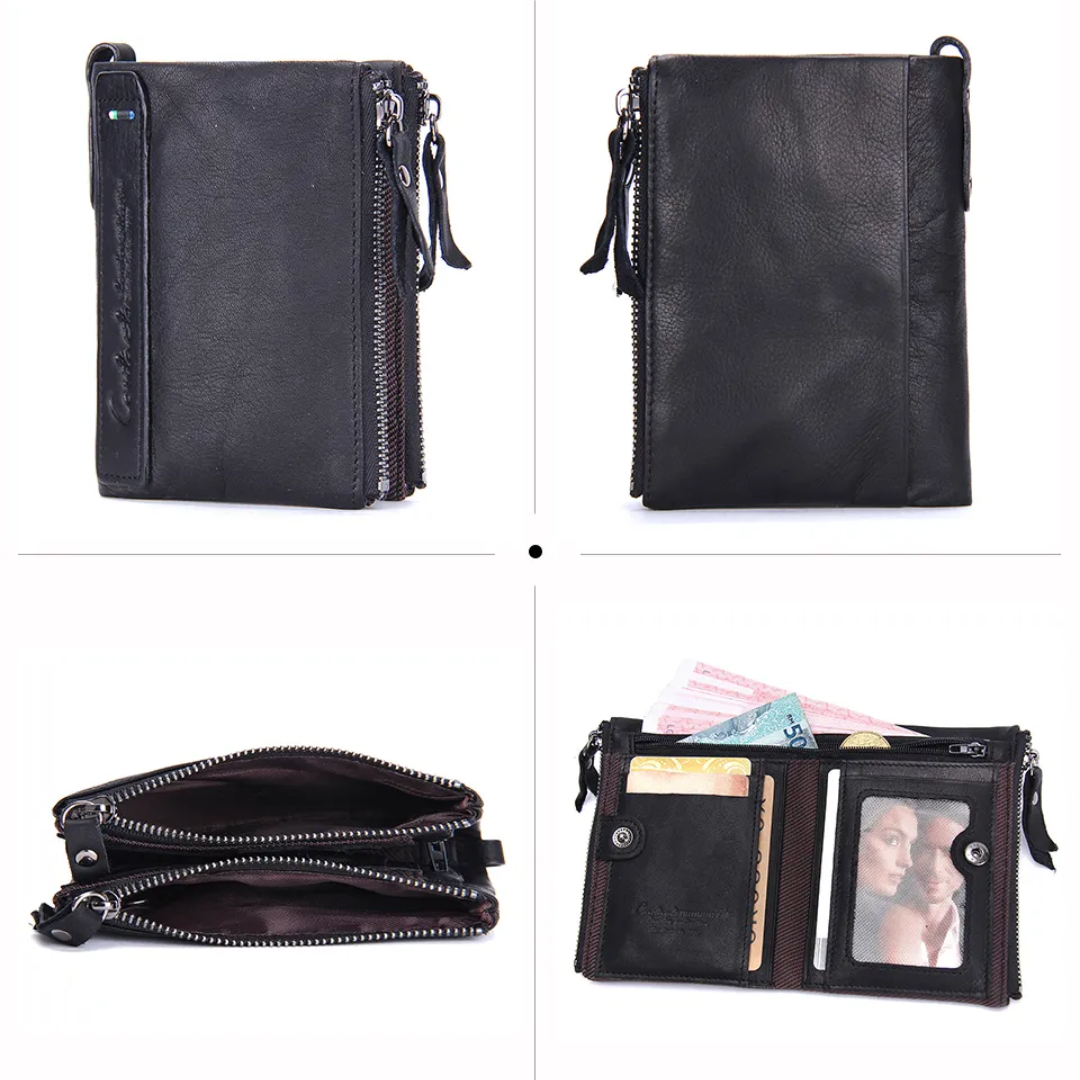 CompactWallet - Portefeuille Compact Double Zip