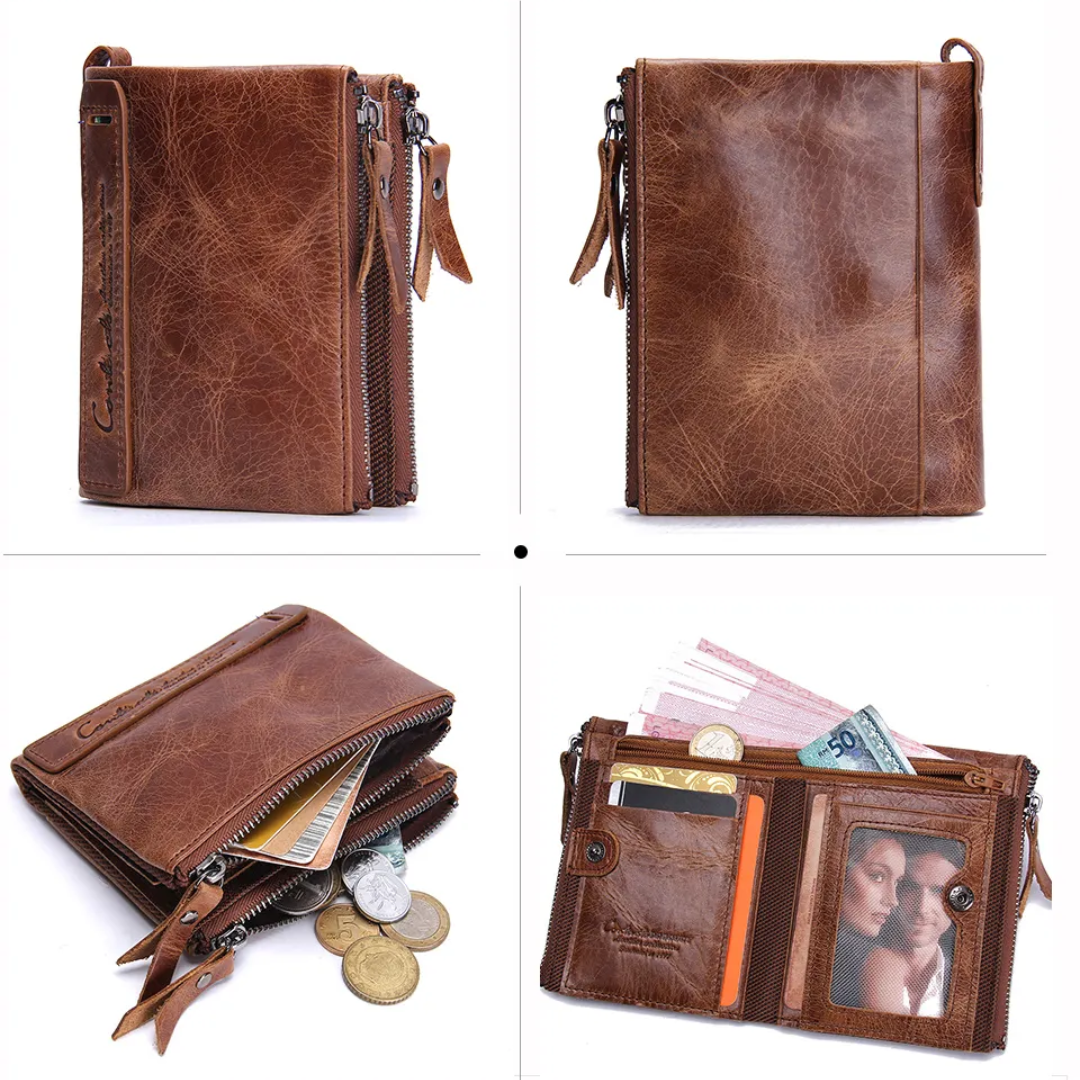 CompactWallet - Portefeuille Compact Double Zip