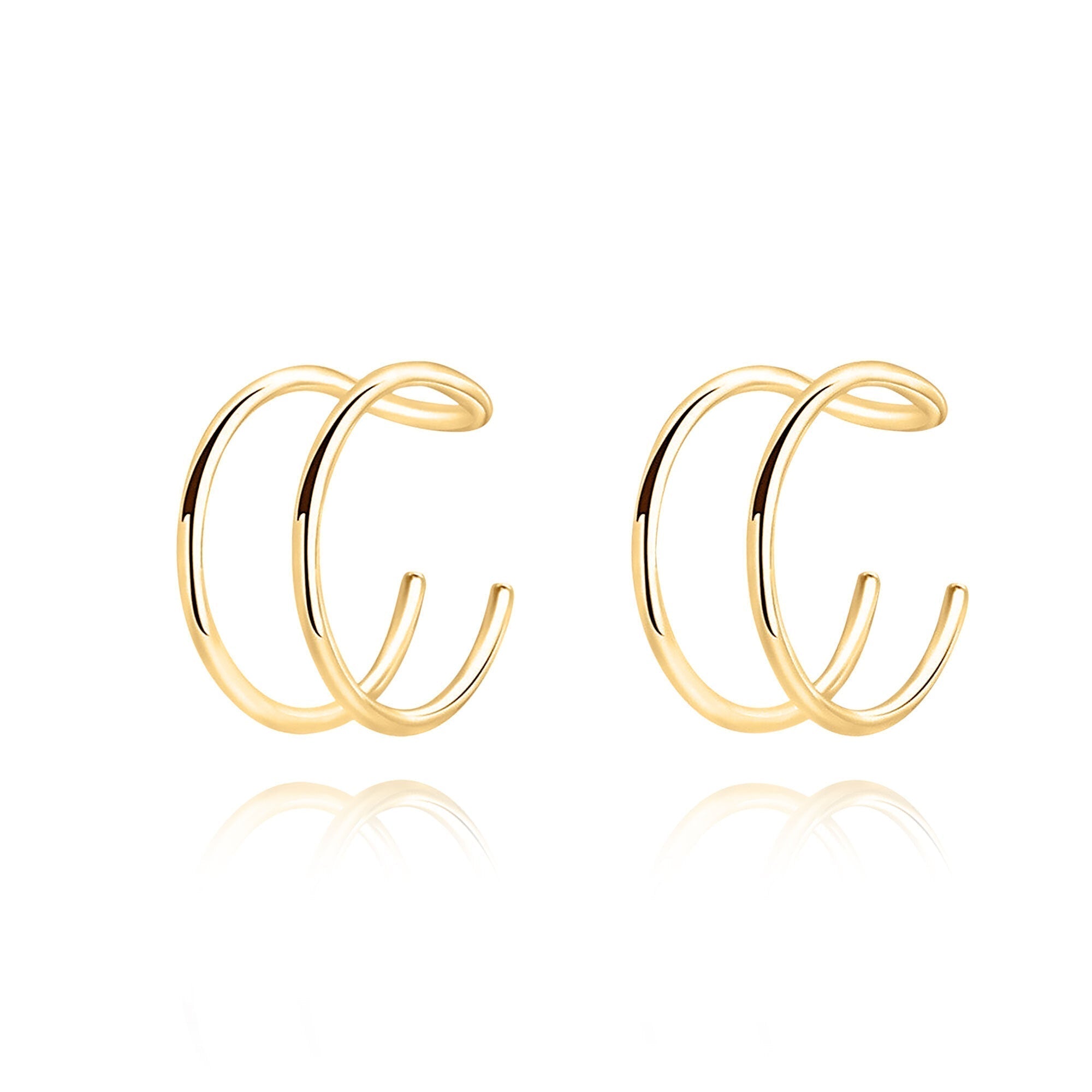 Nova - Modern U-Shaped Silver Clip-On Earrings