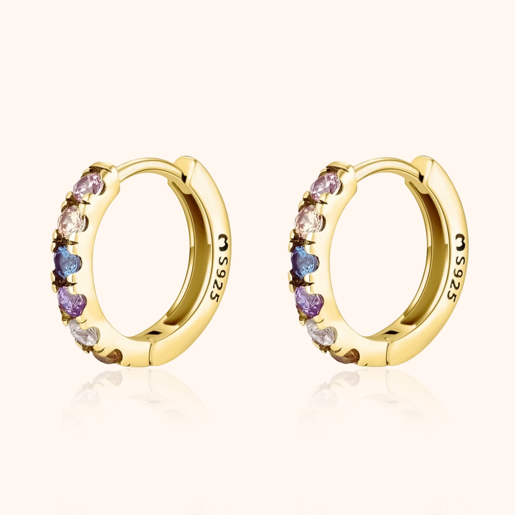 Aureline - Sparkling Rainbow Zirconia Earrings