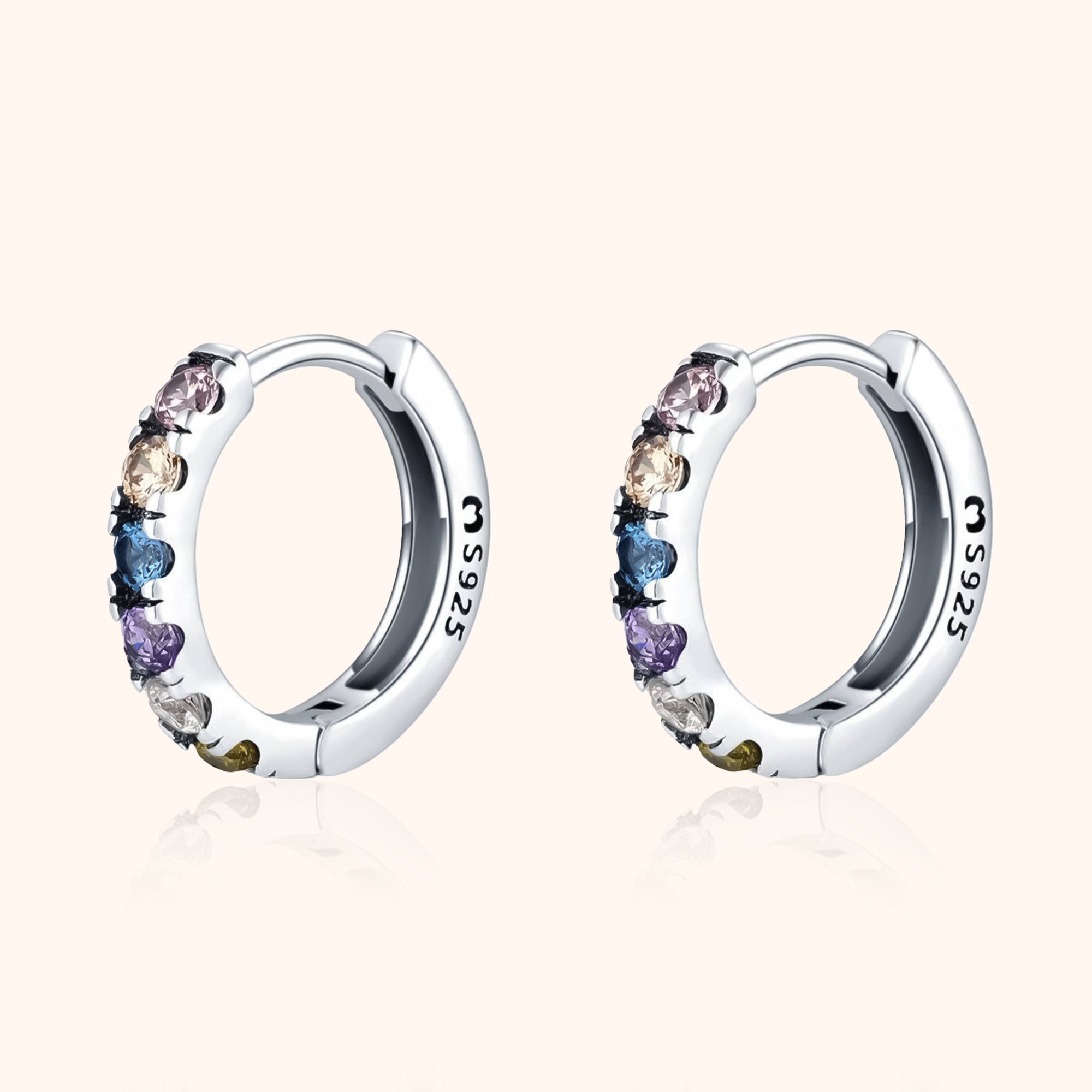 Aureline - Sparkling Rainbow Zirconia Earrings