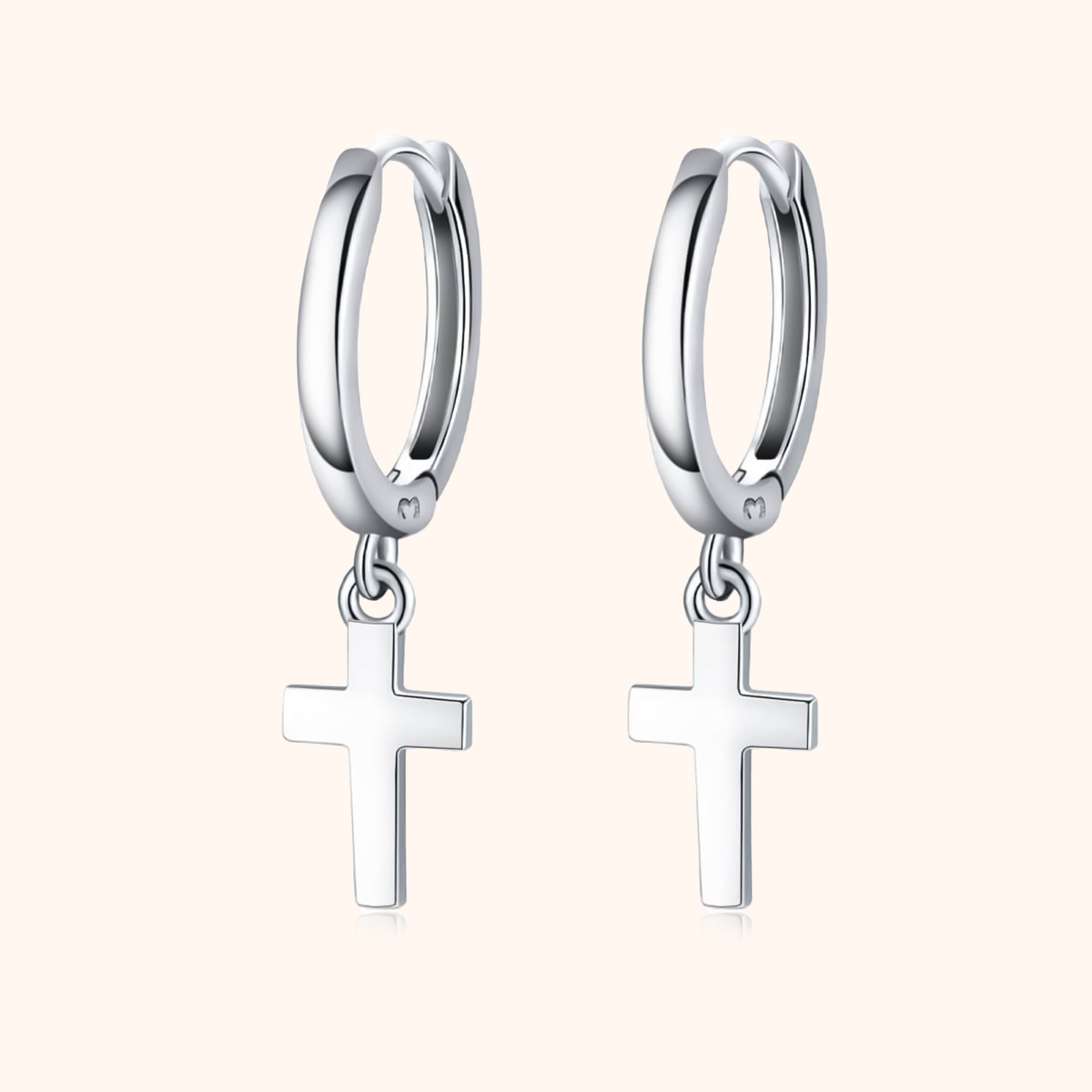Aurelia - Gold Cross Pendant Drop Earrings