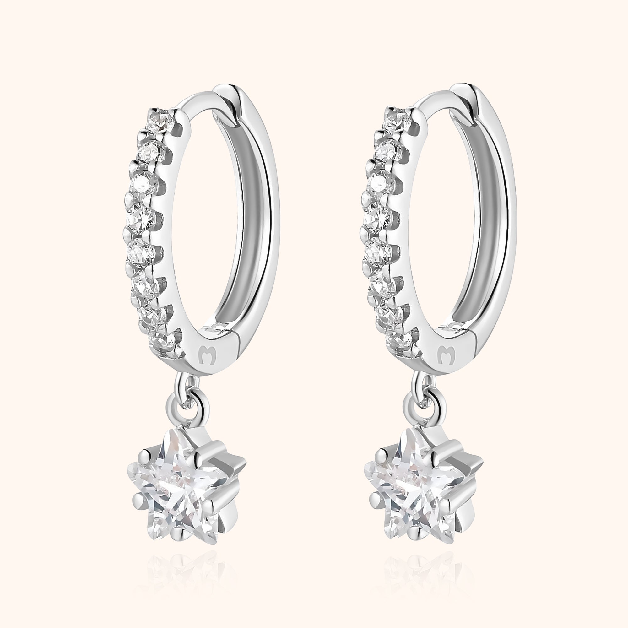 Lyra - Dangling Star Earrings with Sparkling Zirconia