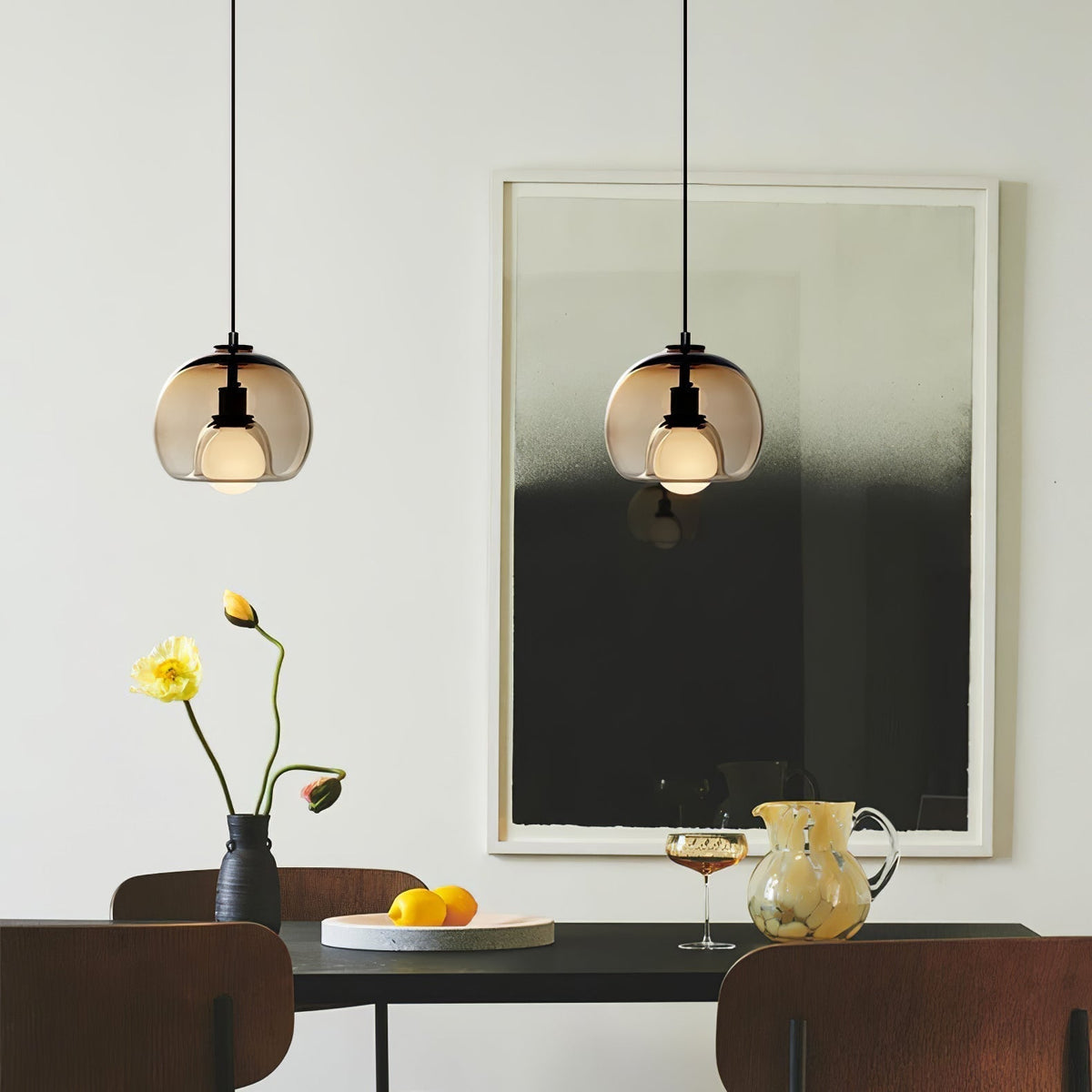 EclatPure - Minimalist LED Pendant Light in Metal and Glass