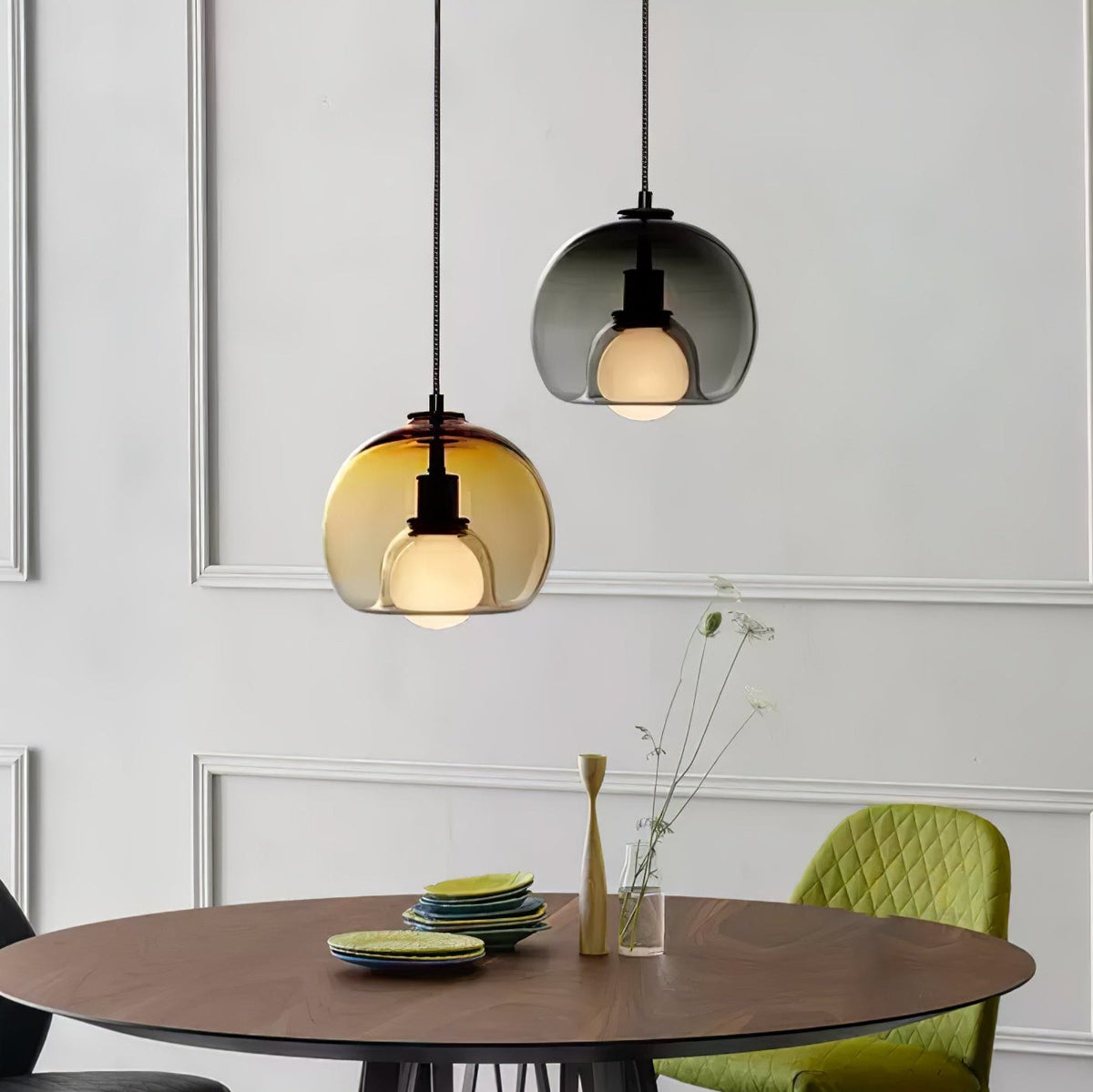 EclatPure - Minimalist LED Pendant Light in Metal and Glass