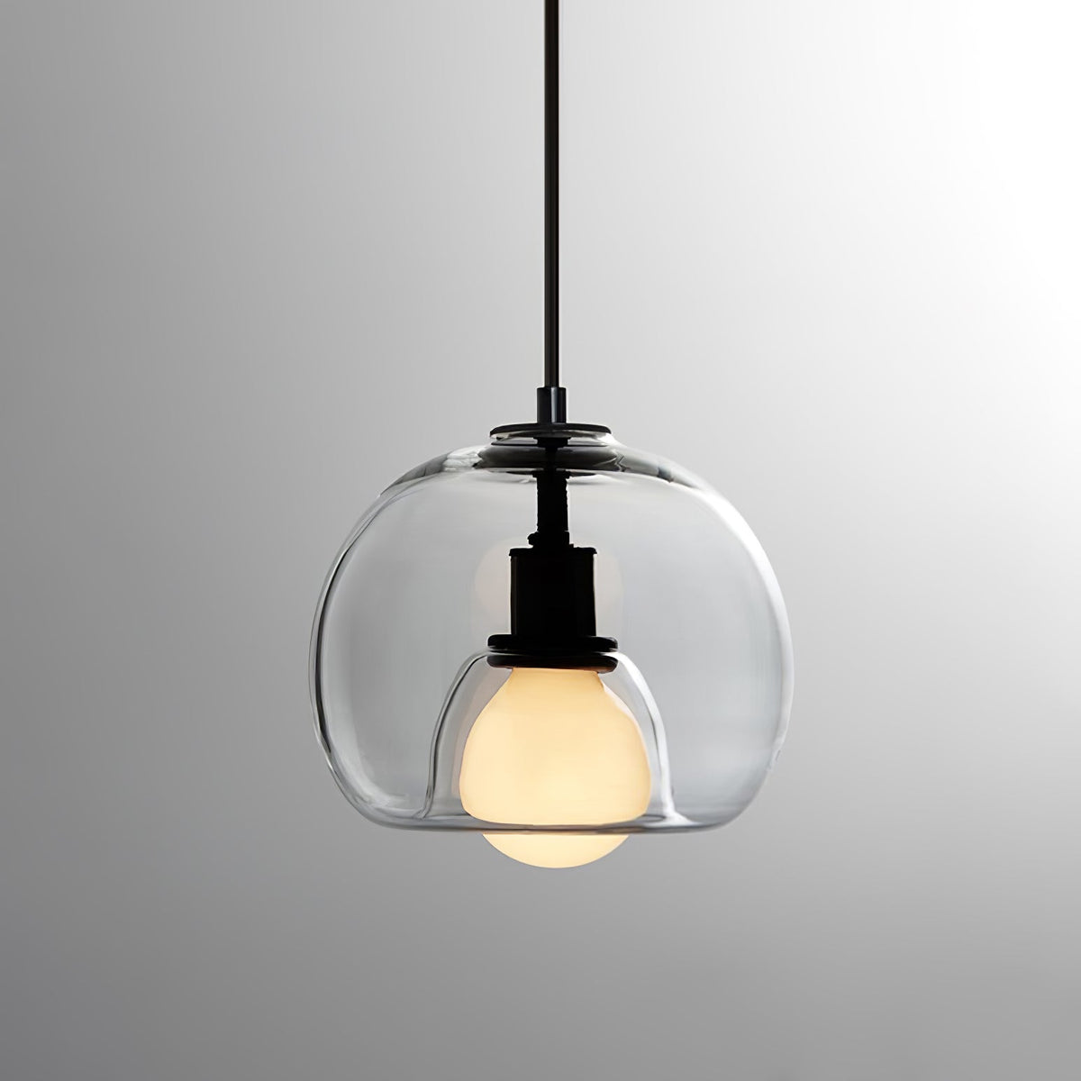 EclatPure - Minimalist LED Pendant Light in Metal and Glass