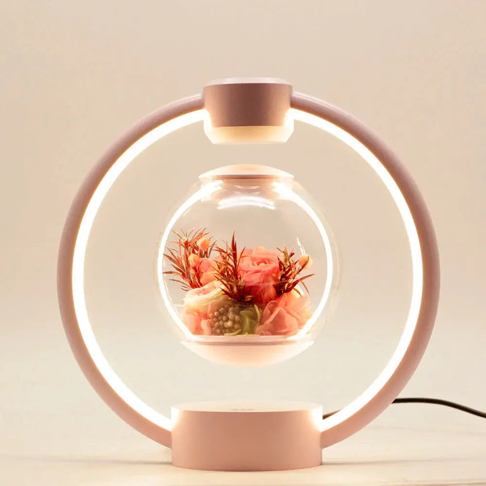 EternalGlow - Magnetic Levitating Lamp with Eternal Flower LED