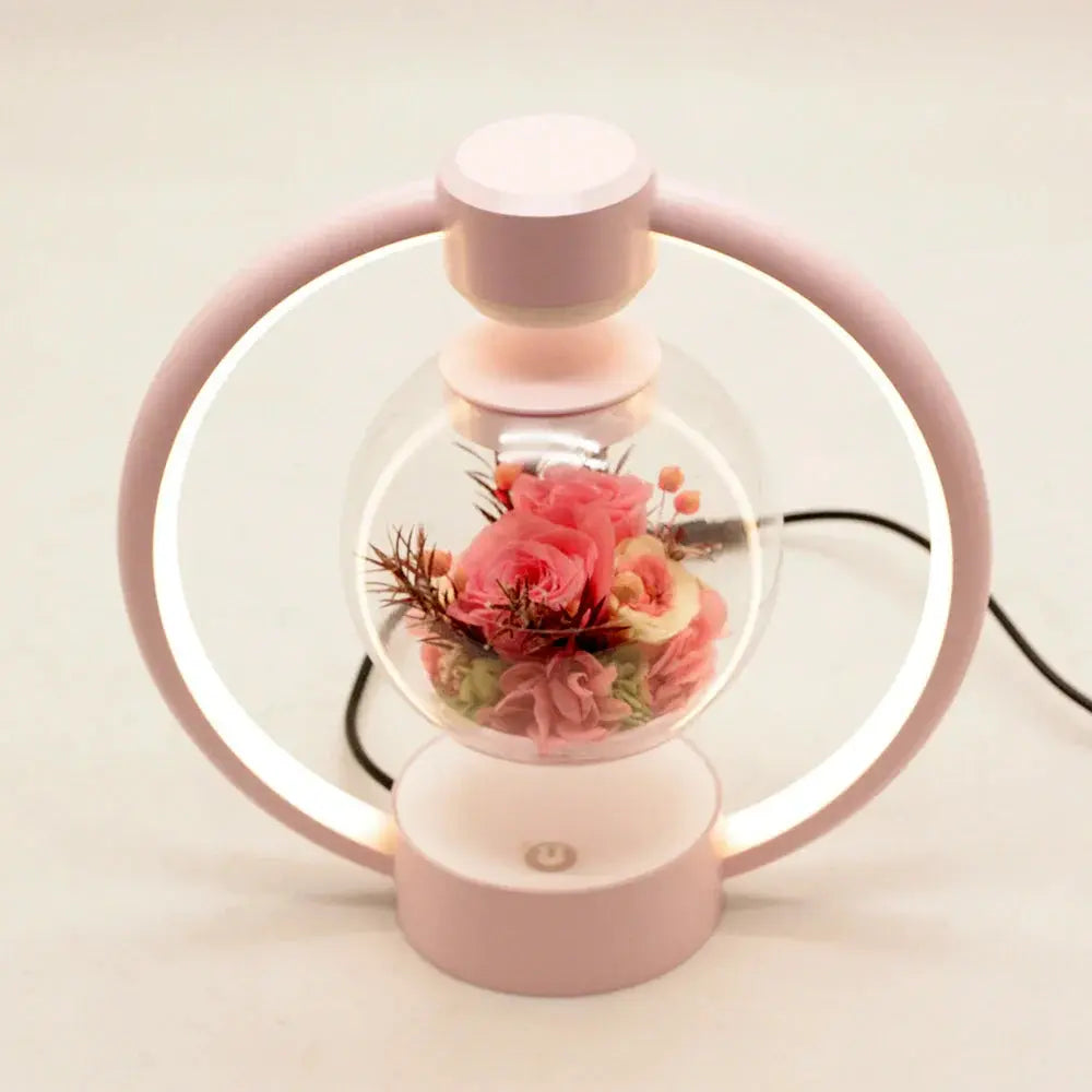 EternalGlow - Magnetic Levitating Lamp with Eternal Flower LED