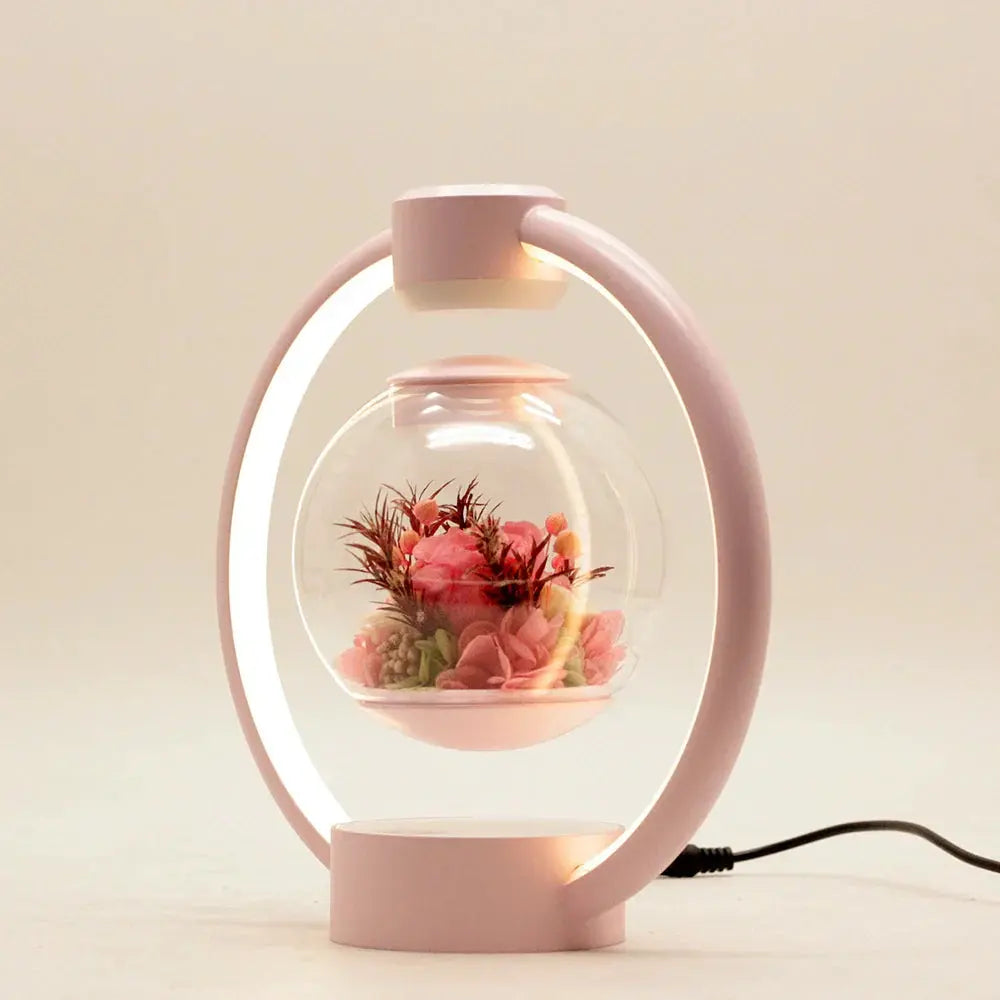 EternalGlow - Magnetic Levitating Lamp with Eternal Flower LED